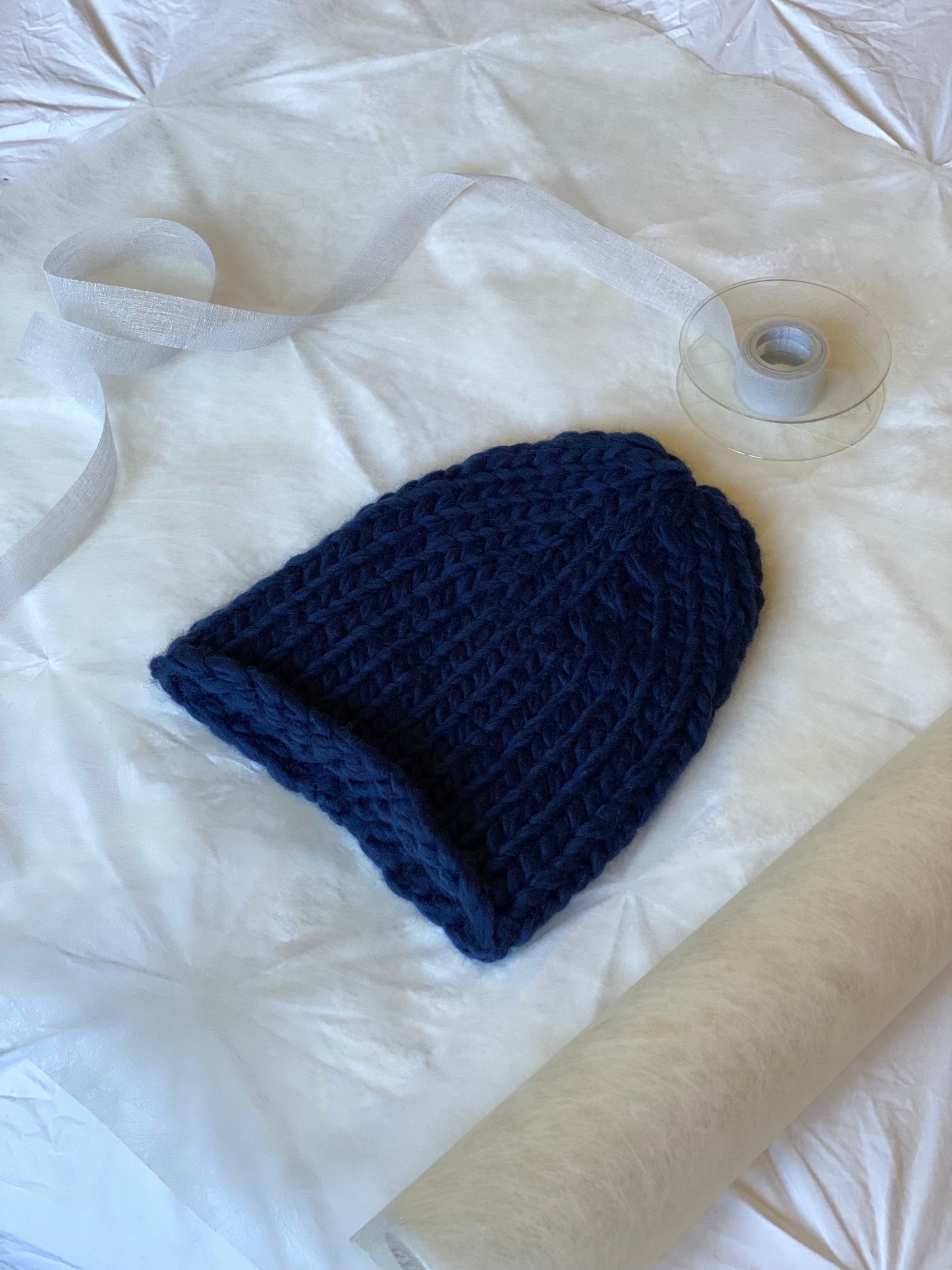 Handmade 100% Wool Beanie - Mezzanotte