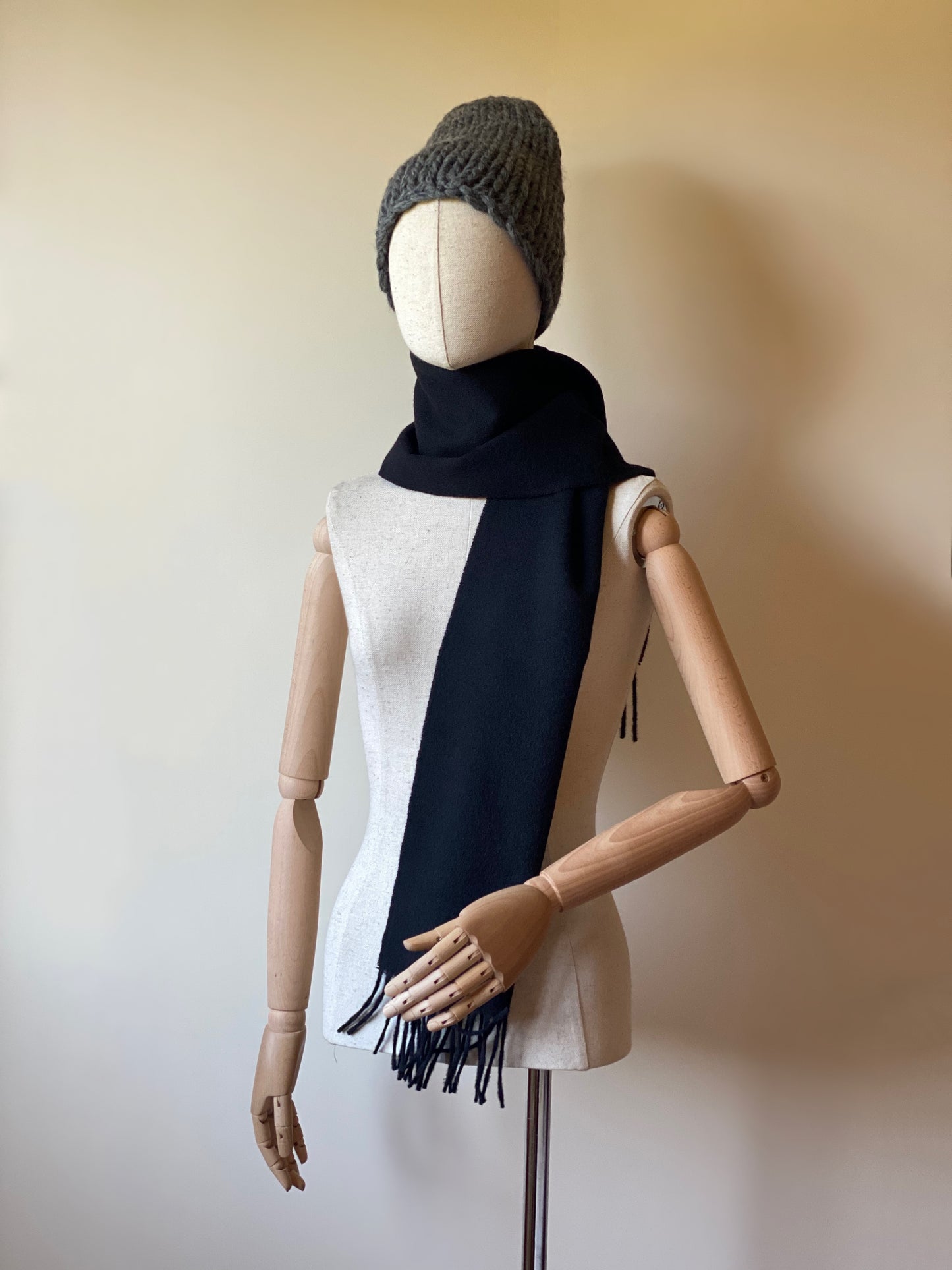 Handmade 100% Wool Beanie - Nebbia