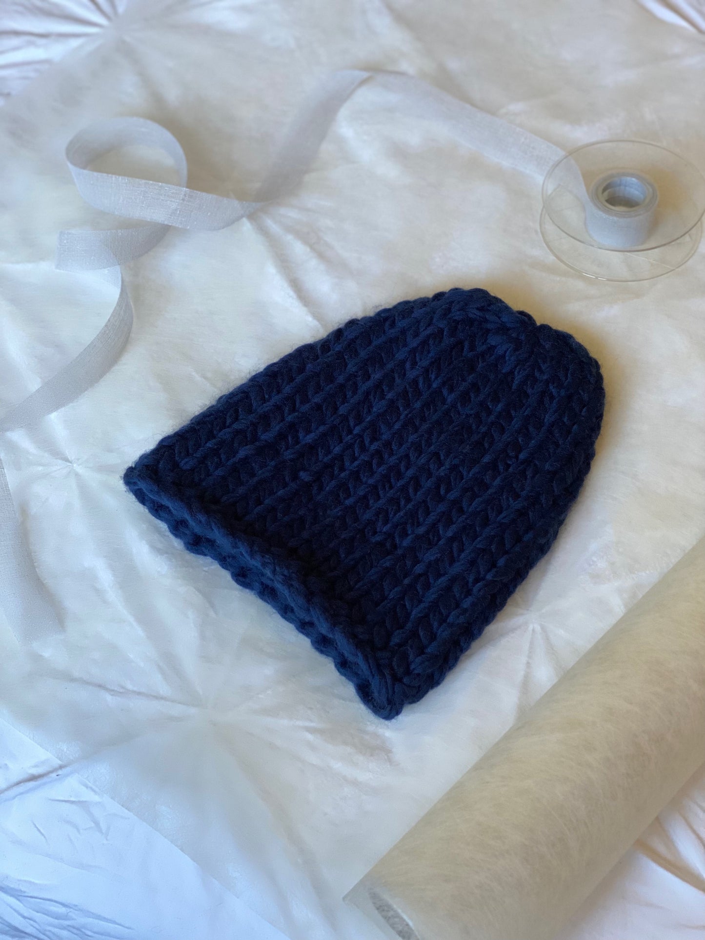 Handmade 100% Wool Beanie - Mezzanotte