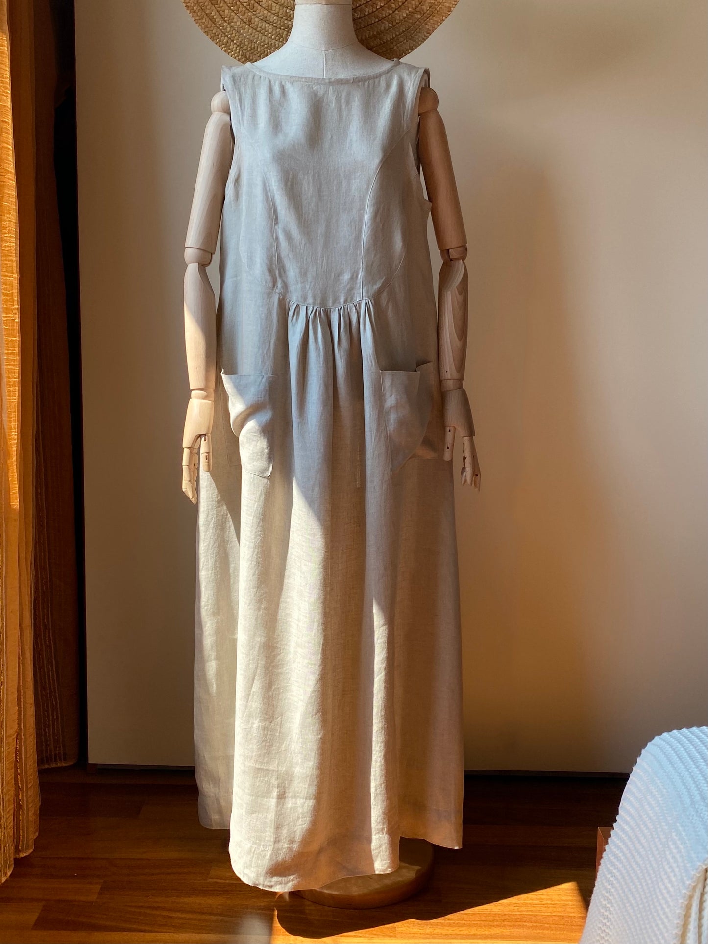 Vintage Linen Maxi Dress
