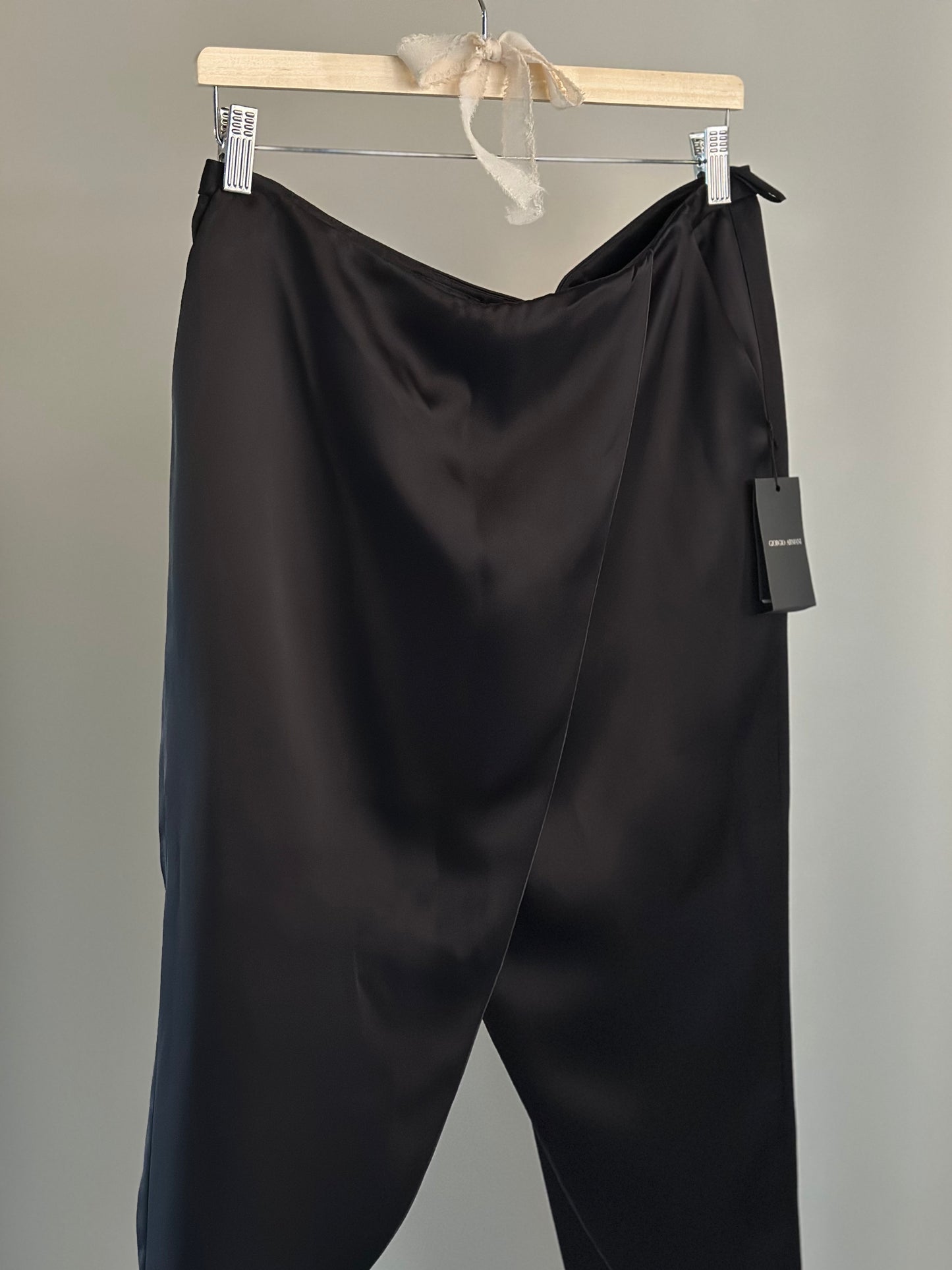 Giorgio Armani Black SatinTrousers