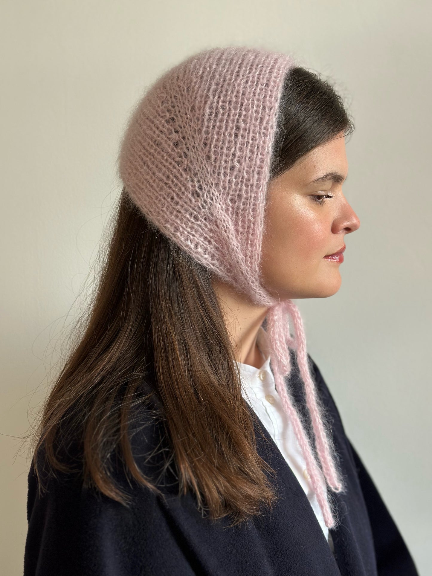 Handmade Silk & Mohair Bonnet - Candy Floss Pink