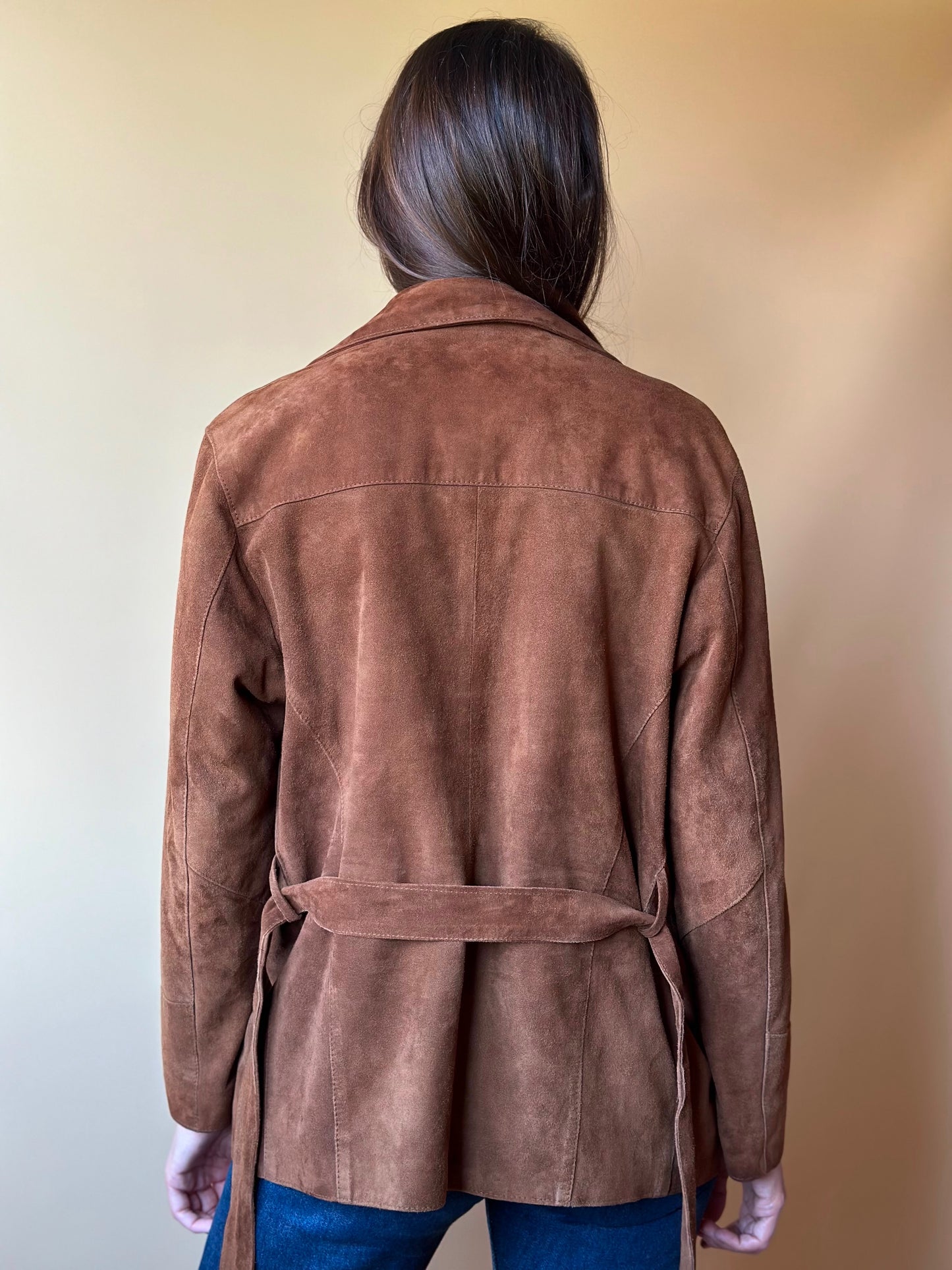 Vintage Belted Suede Jacket