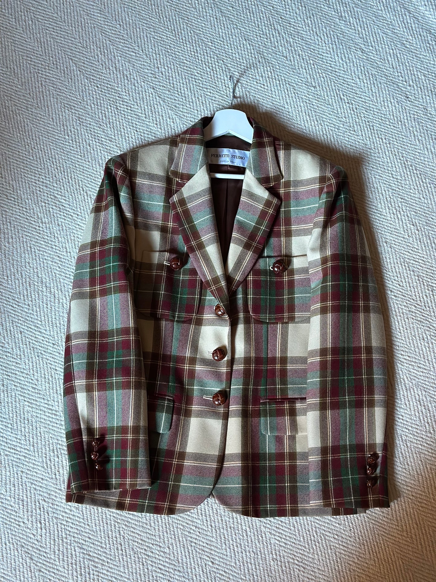 Vintage Check Pure Wool Blazer