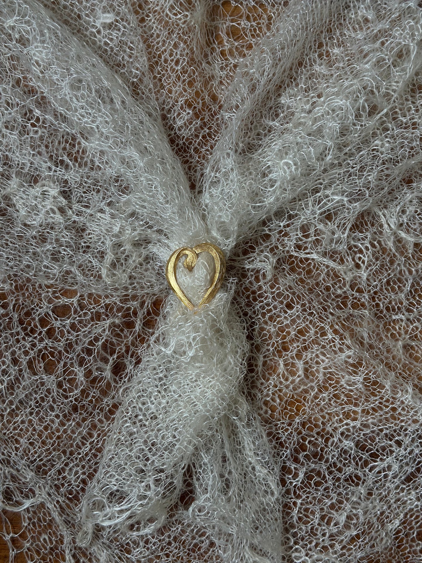 Antique Handmade Silk and Wool Orenburg Shawl