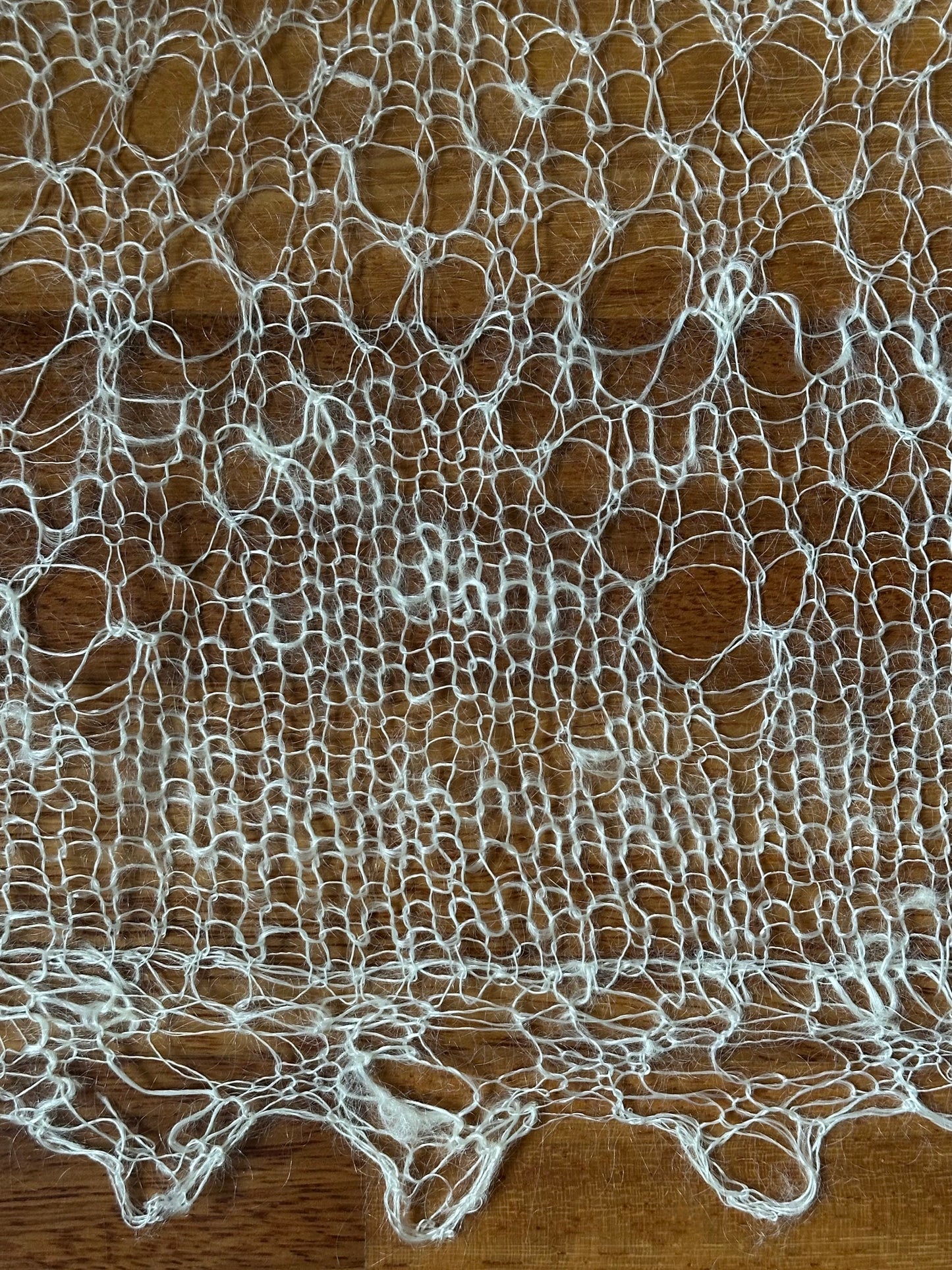 Antique Handmade Silk and Wool Orenburg Shawl