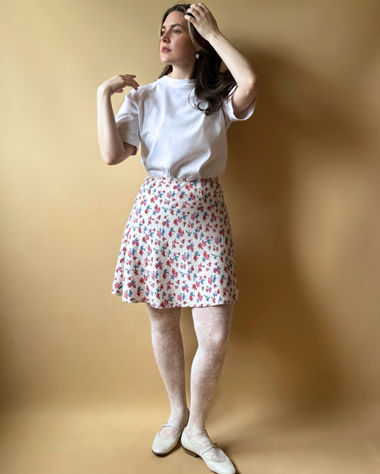 Vintage Floral Mini Skirt