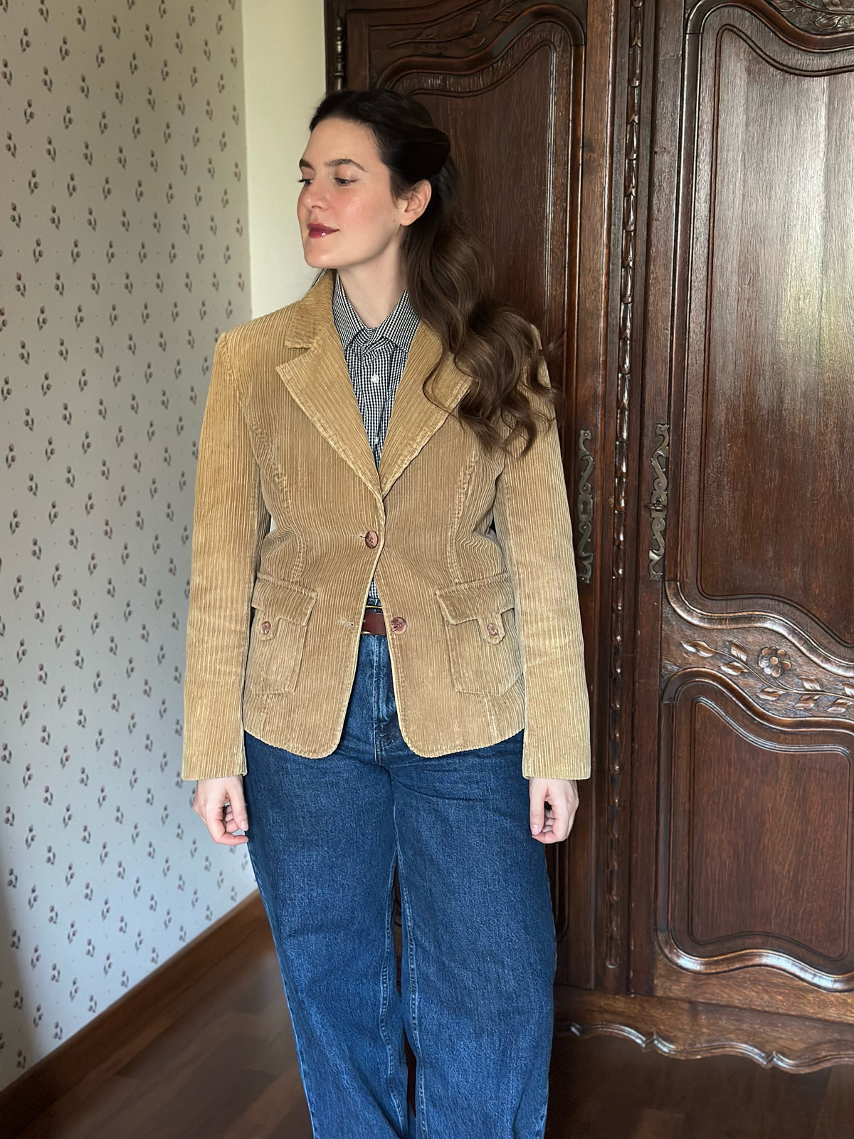 Camel Corduroy Blazer