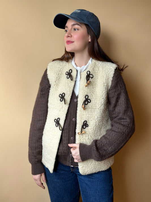 Vintage Faux Shearling Vest