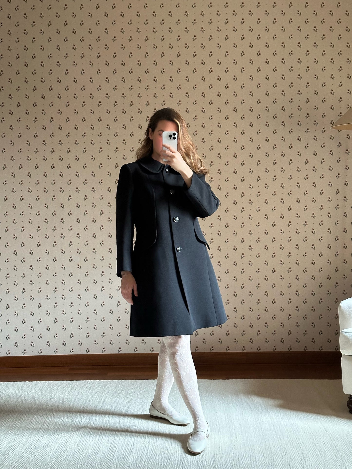 Vintage Black Swing Coat