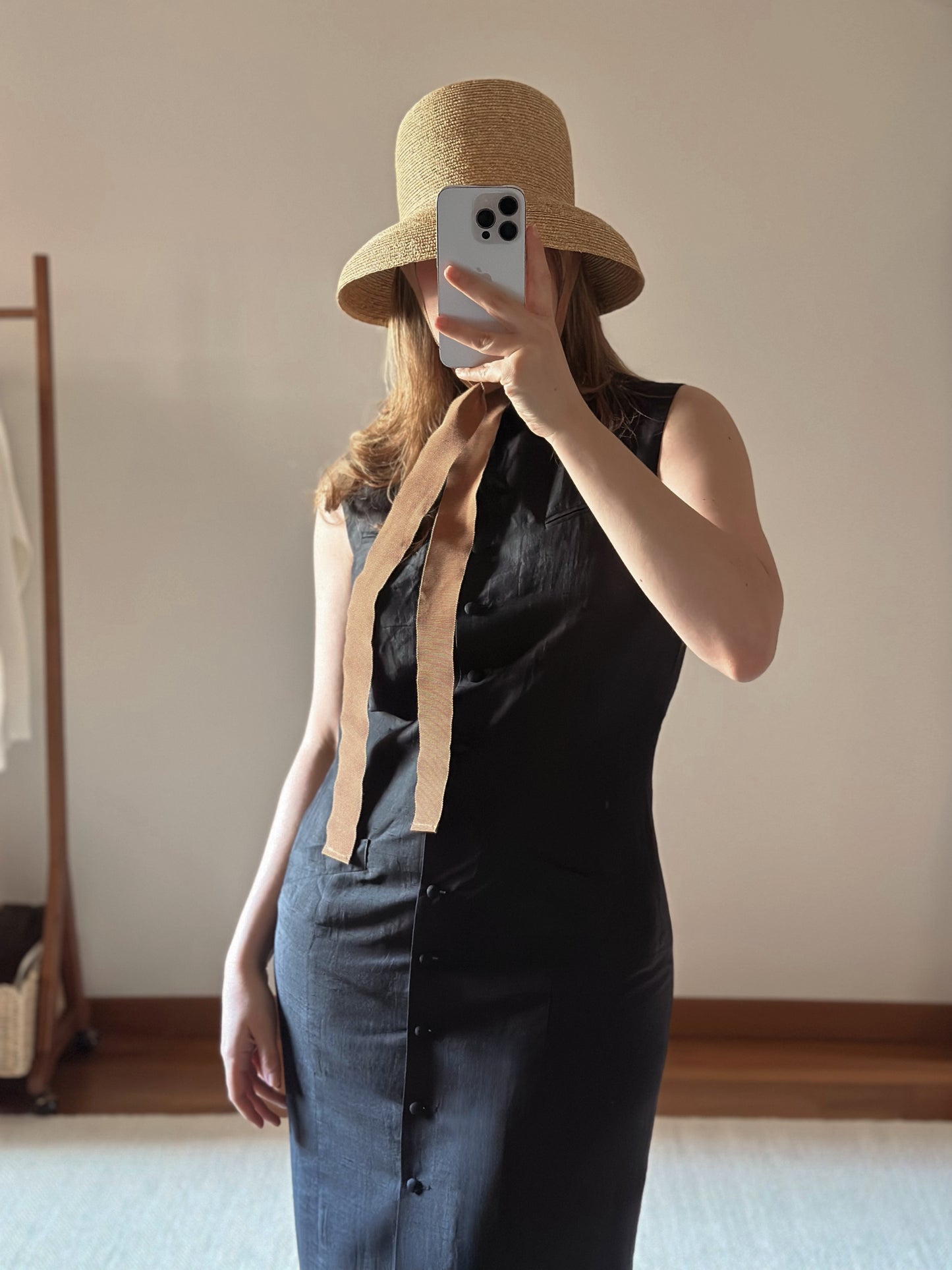 100% Silk Black Dress