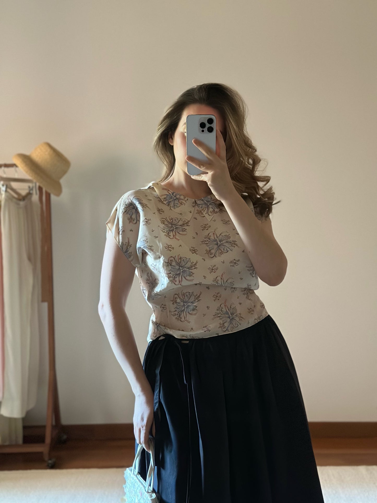 Pure Silk Floral Blouse