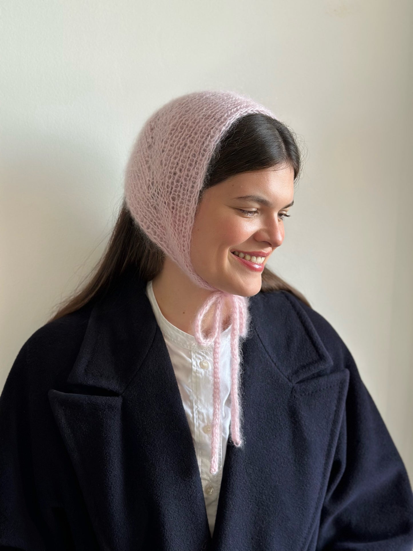 Handmade Silk & Mohair Bonnet - Candy Floss Pink