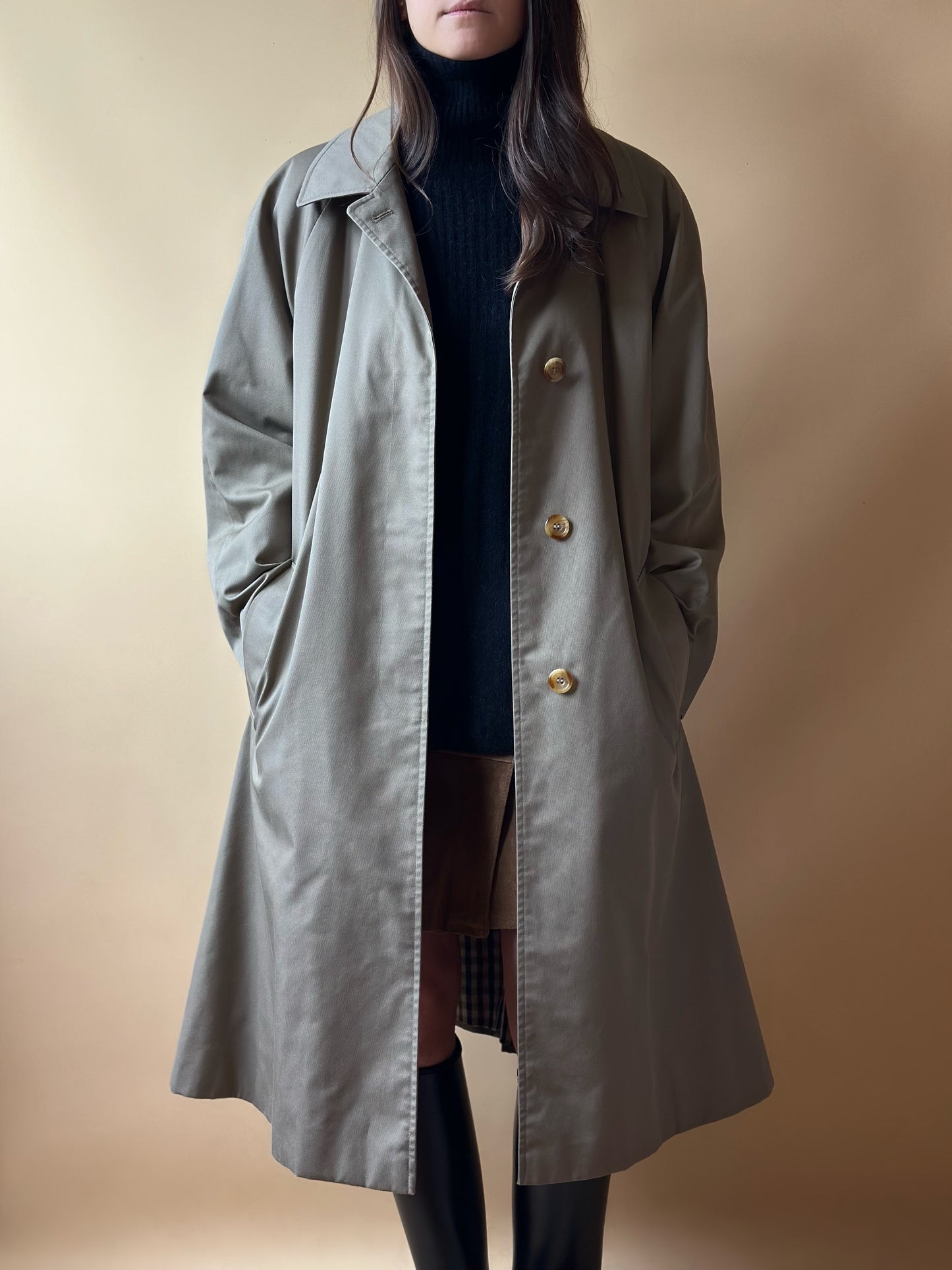 Vintage Aquascutum Khaki Trench Coat