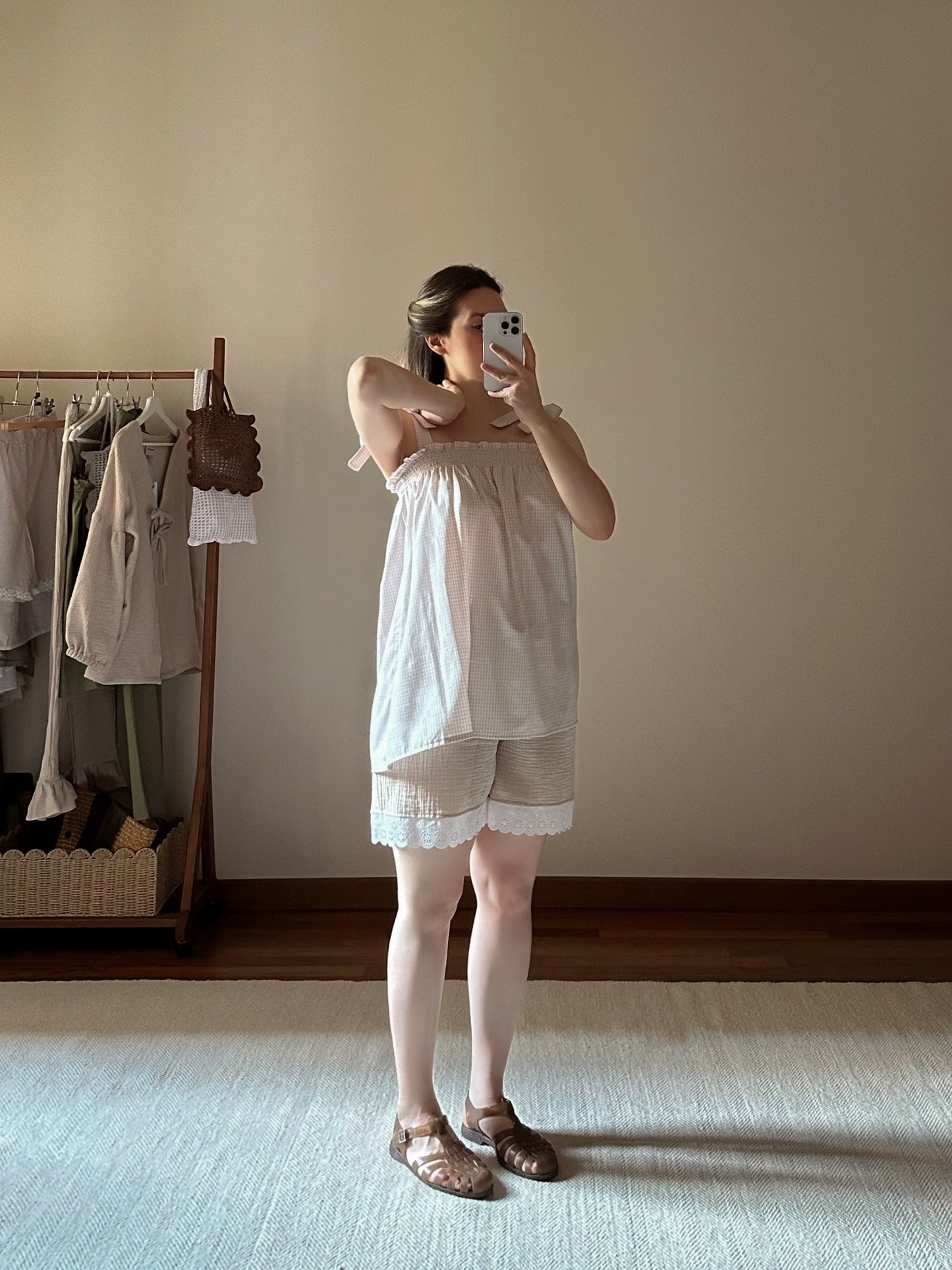 Muslin & Lace Shorts