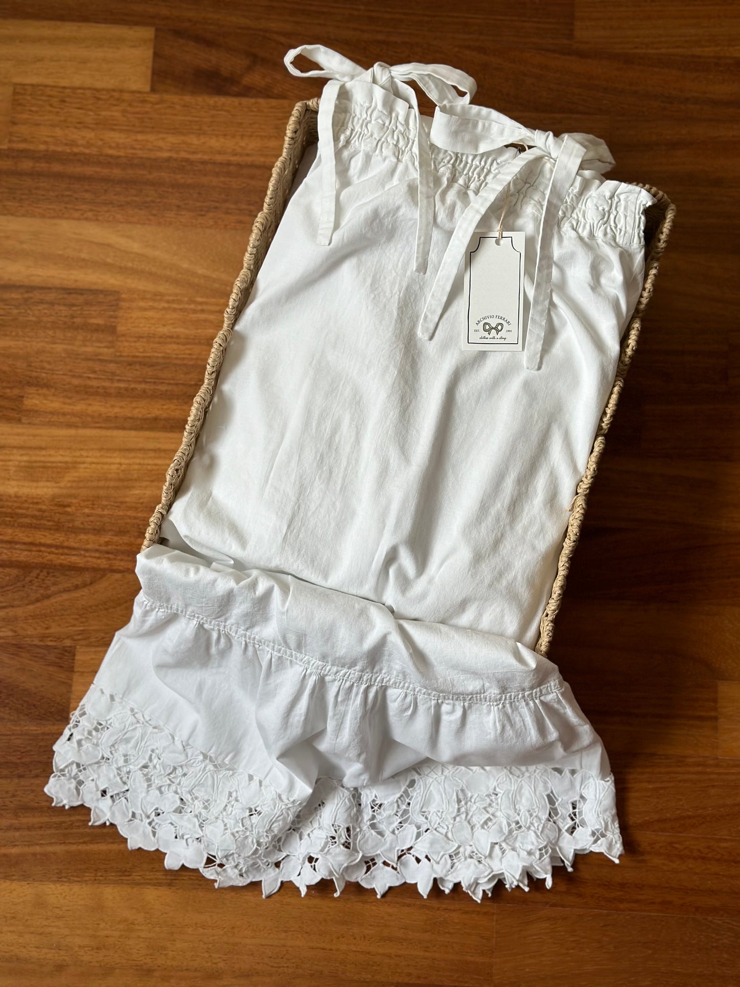 Antique Embroidered White Nightgown