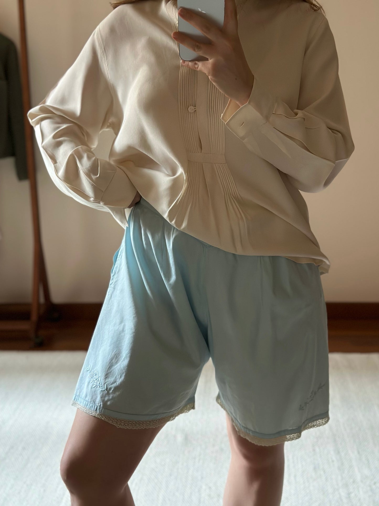Pure Cotton Baby Blue Shorts