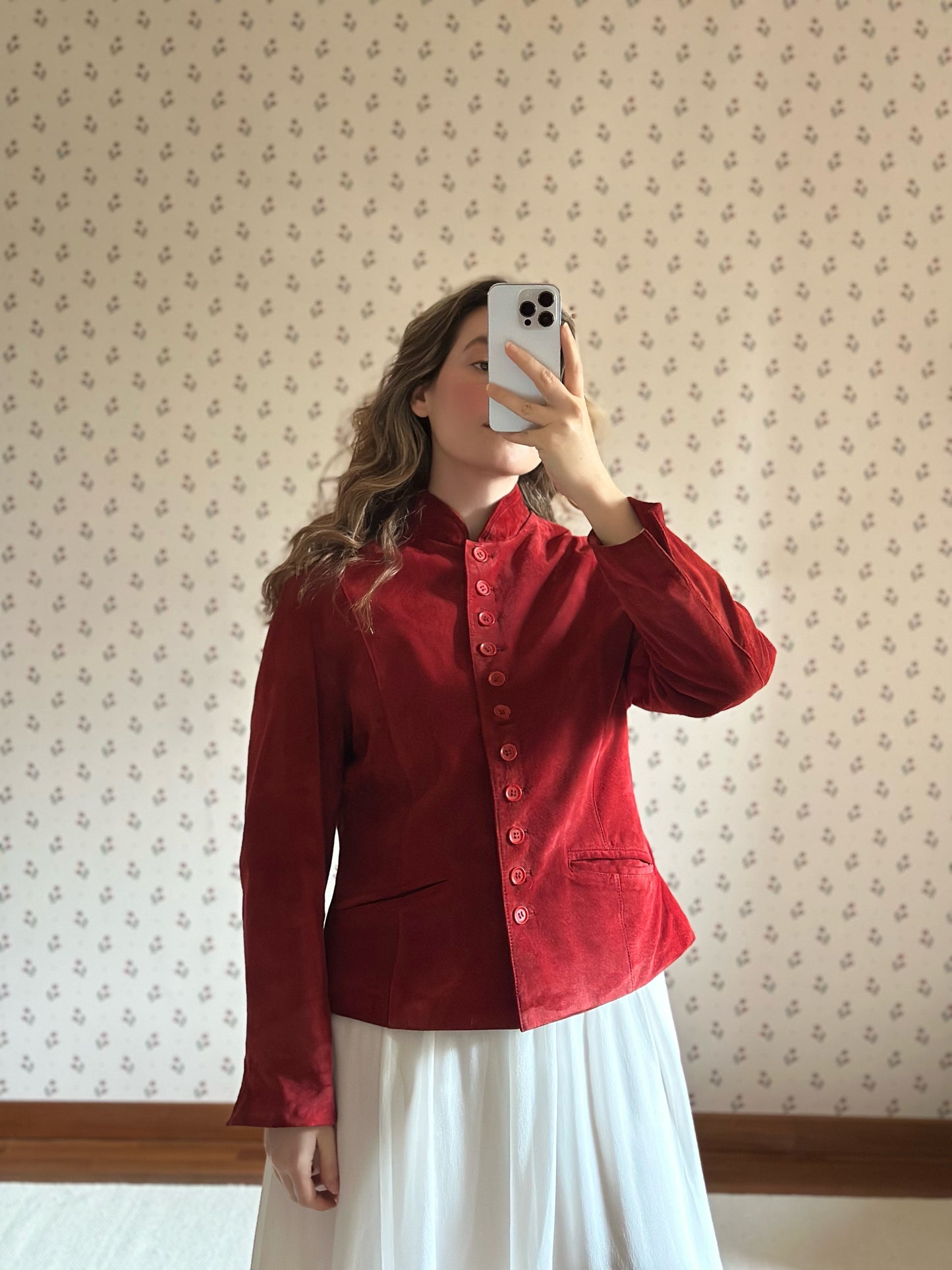 Burnt Orange Real Suede Jacket