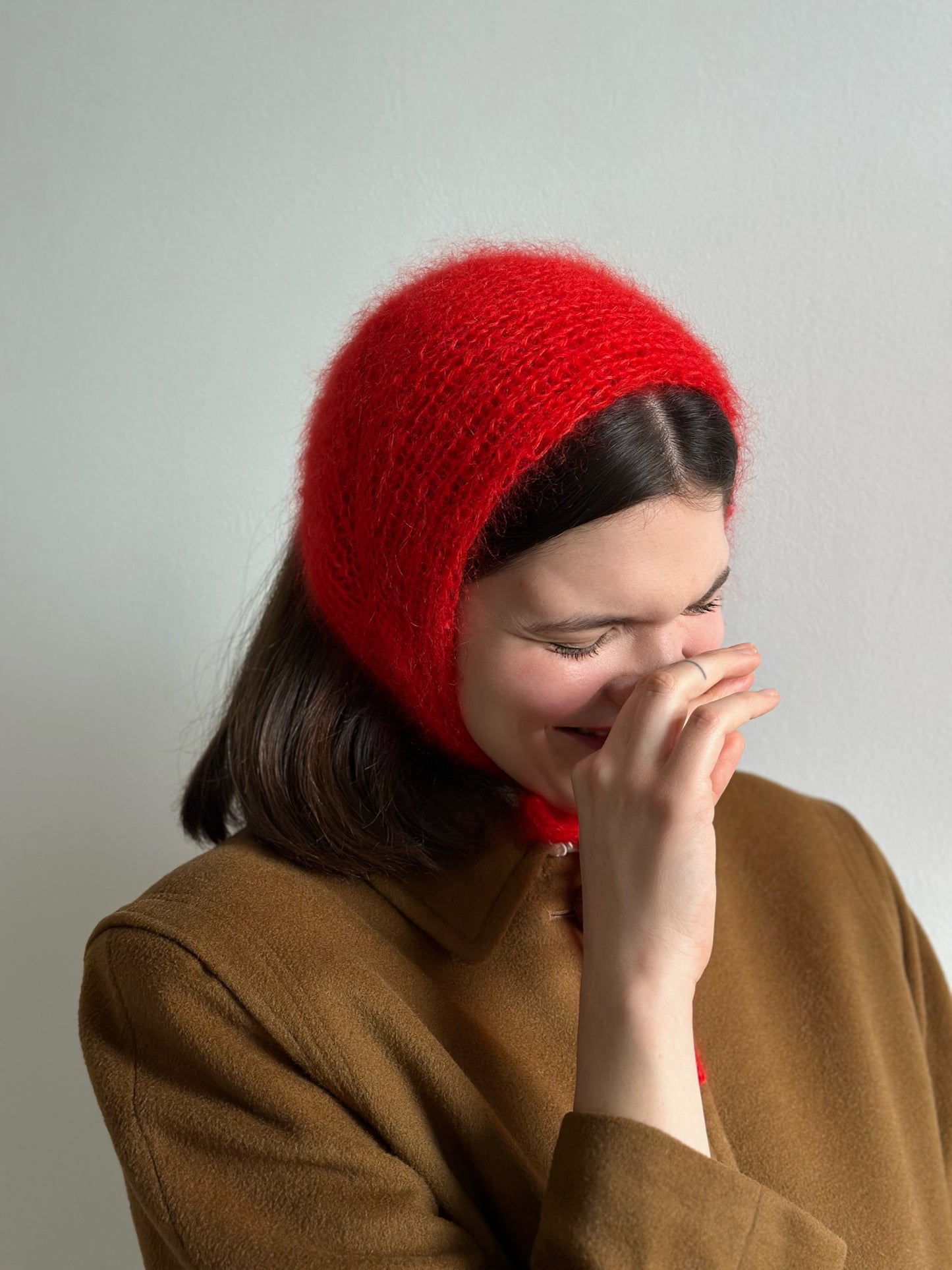 Handmade Silk & Mohair Bonnet - Scarlet Red