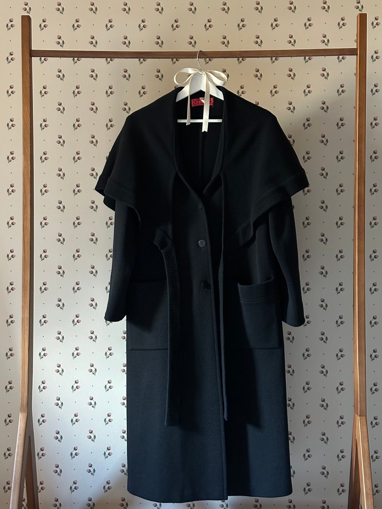 Vintage Black Cape Coat