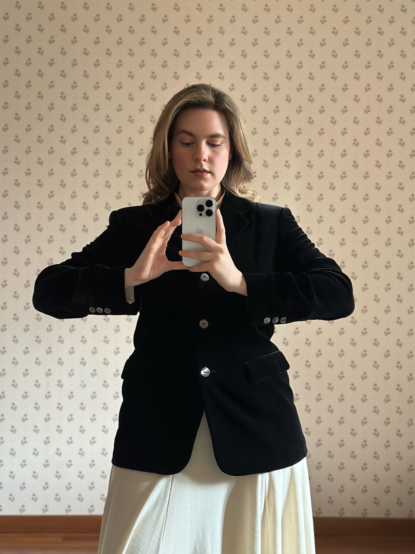 Black Silk Velvet Blazer