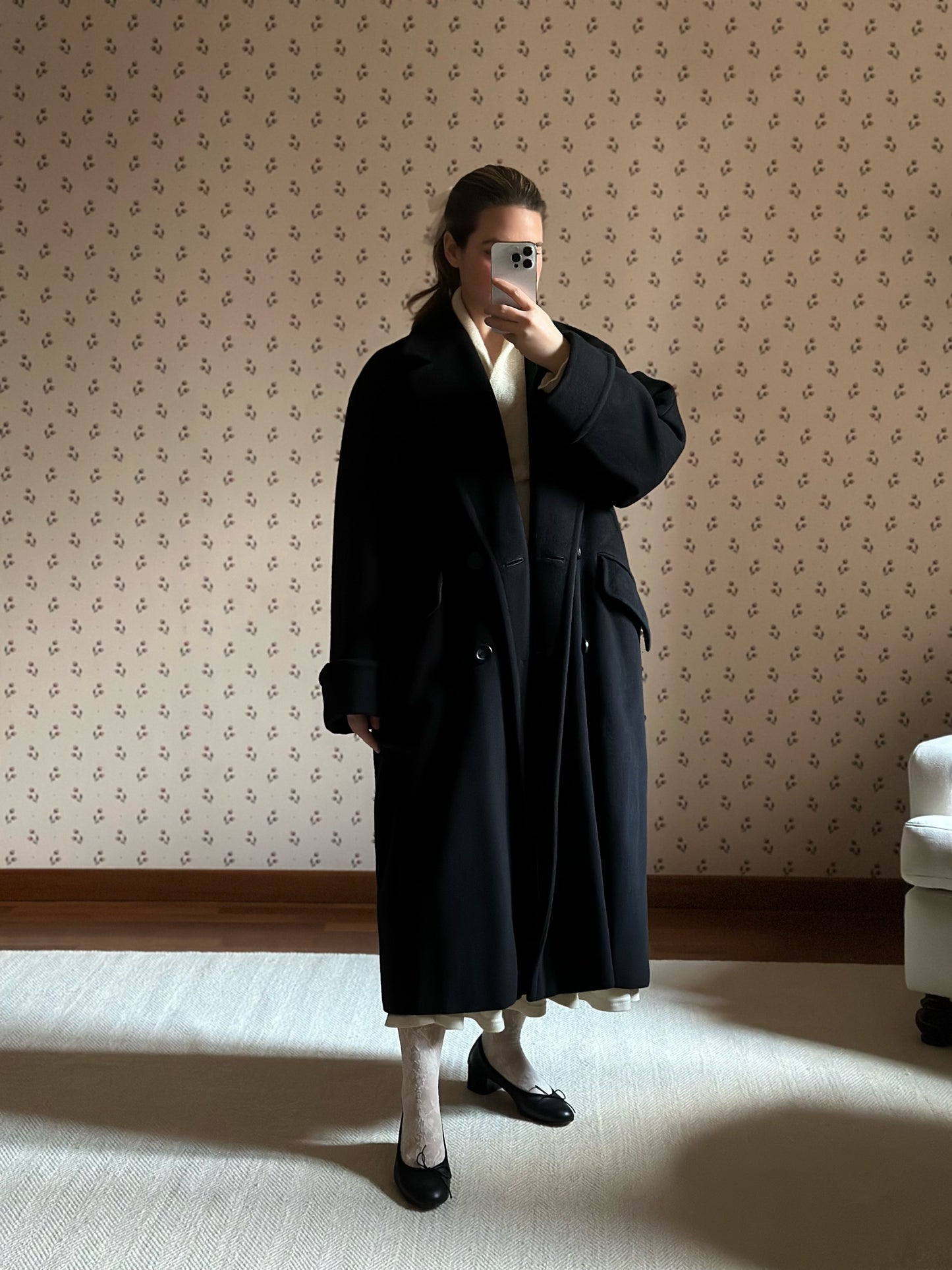 Black Max Mara Wool & Cashmere Icon Coat