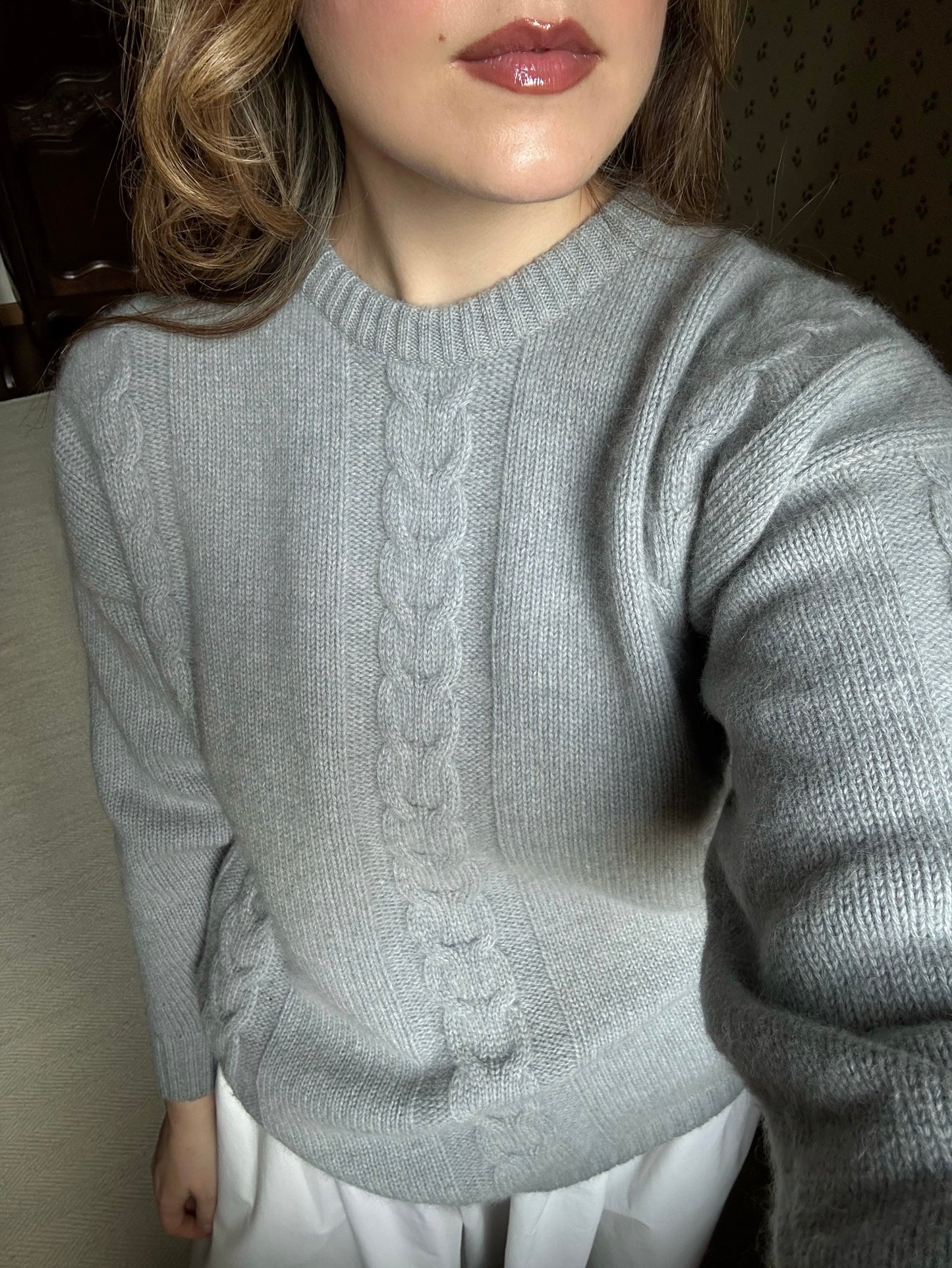 Lambswool & Angora Powder Blue Sweater