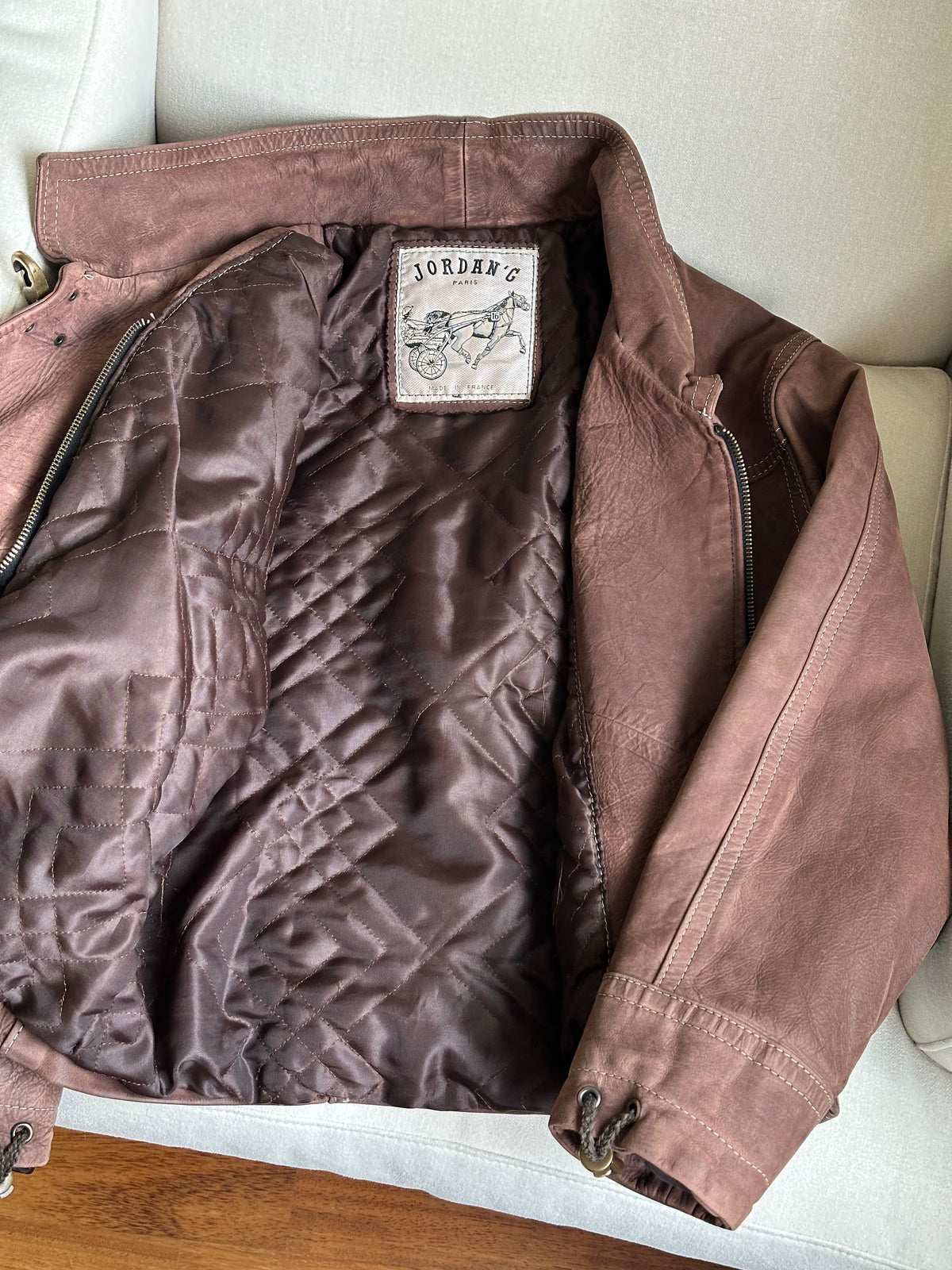 Brown Leather Biker Jacket