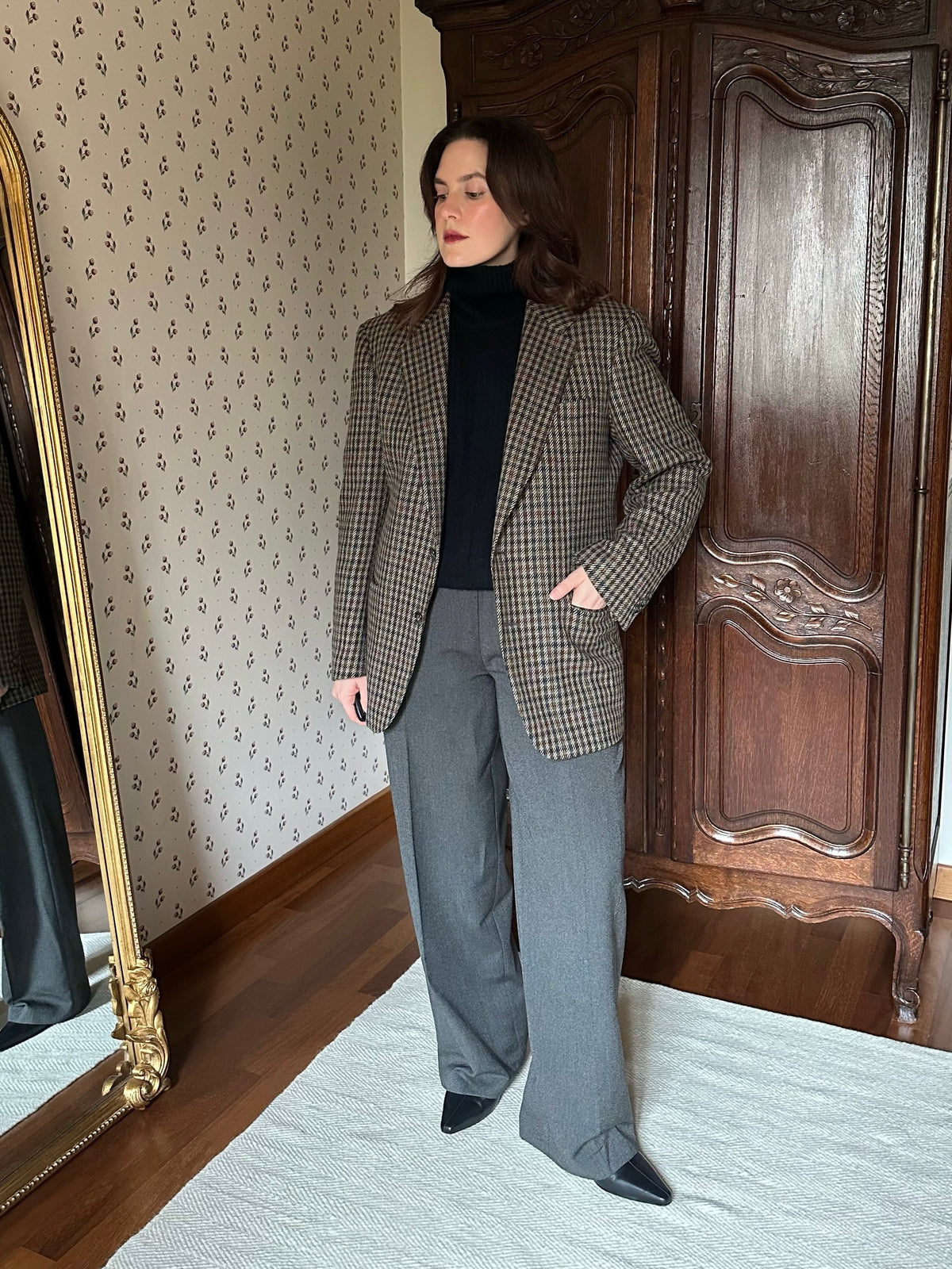 100% Wool Pied de Poule Blazer