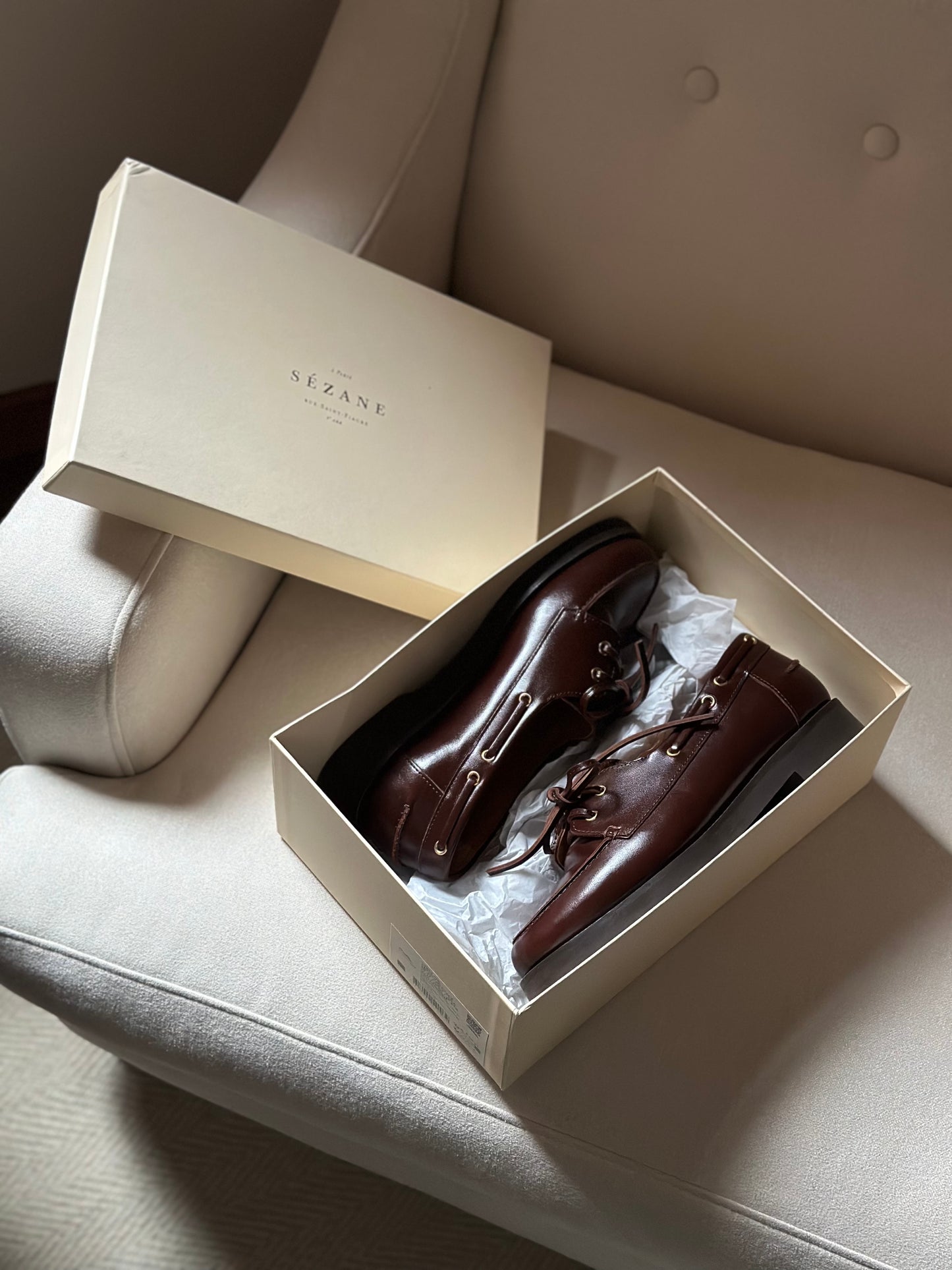 Sézane Caroline Leather Loafers