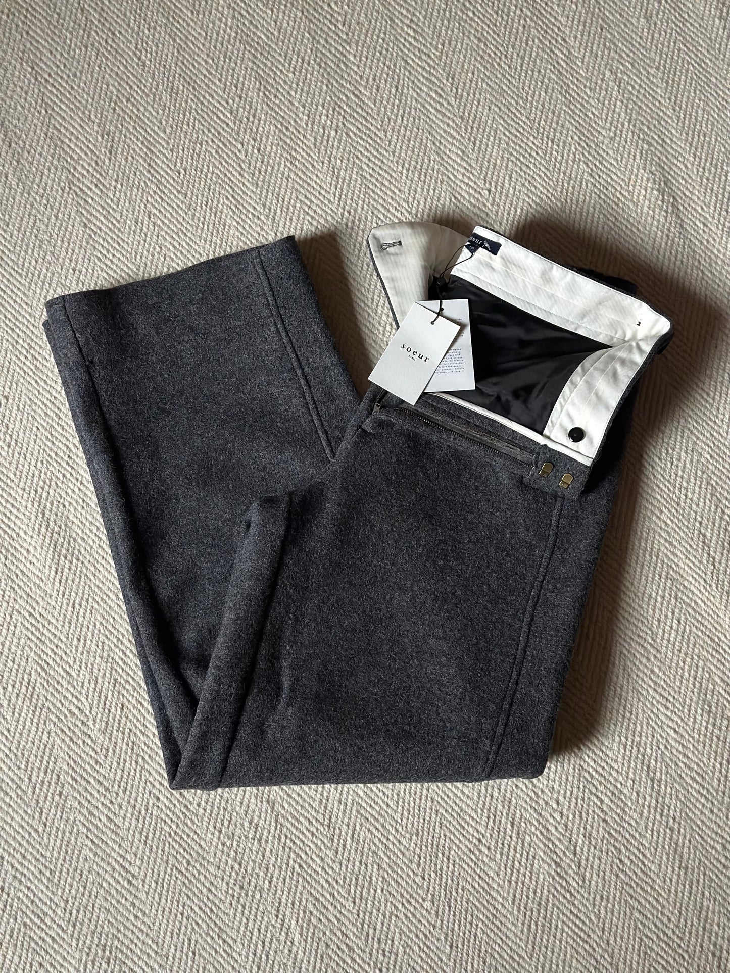 Soeur Paris Boiled Wool Wally Trousers