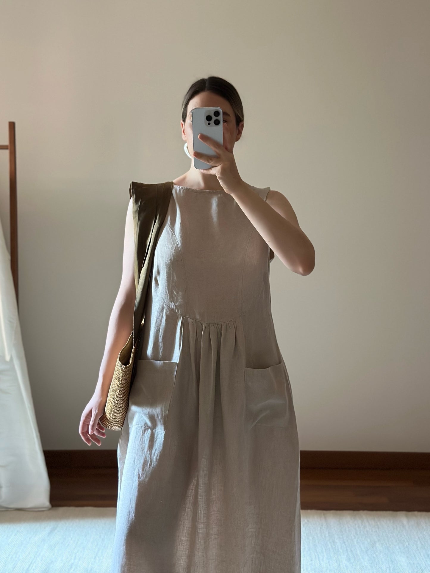 Vintage Linen Maxi Dress