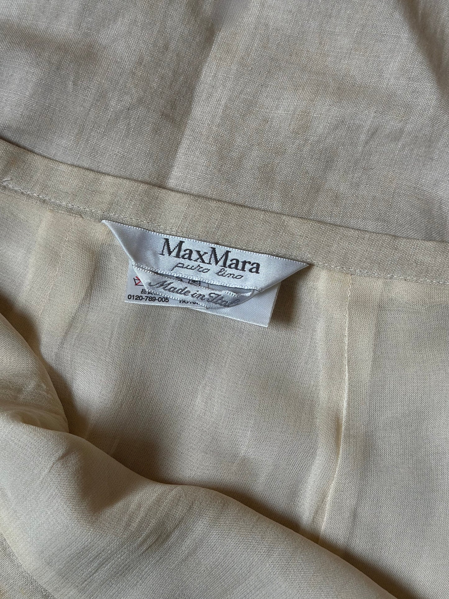 Vintage Ivory White Max Mara Midi Skirt