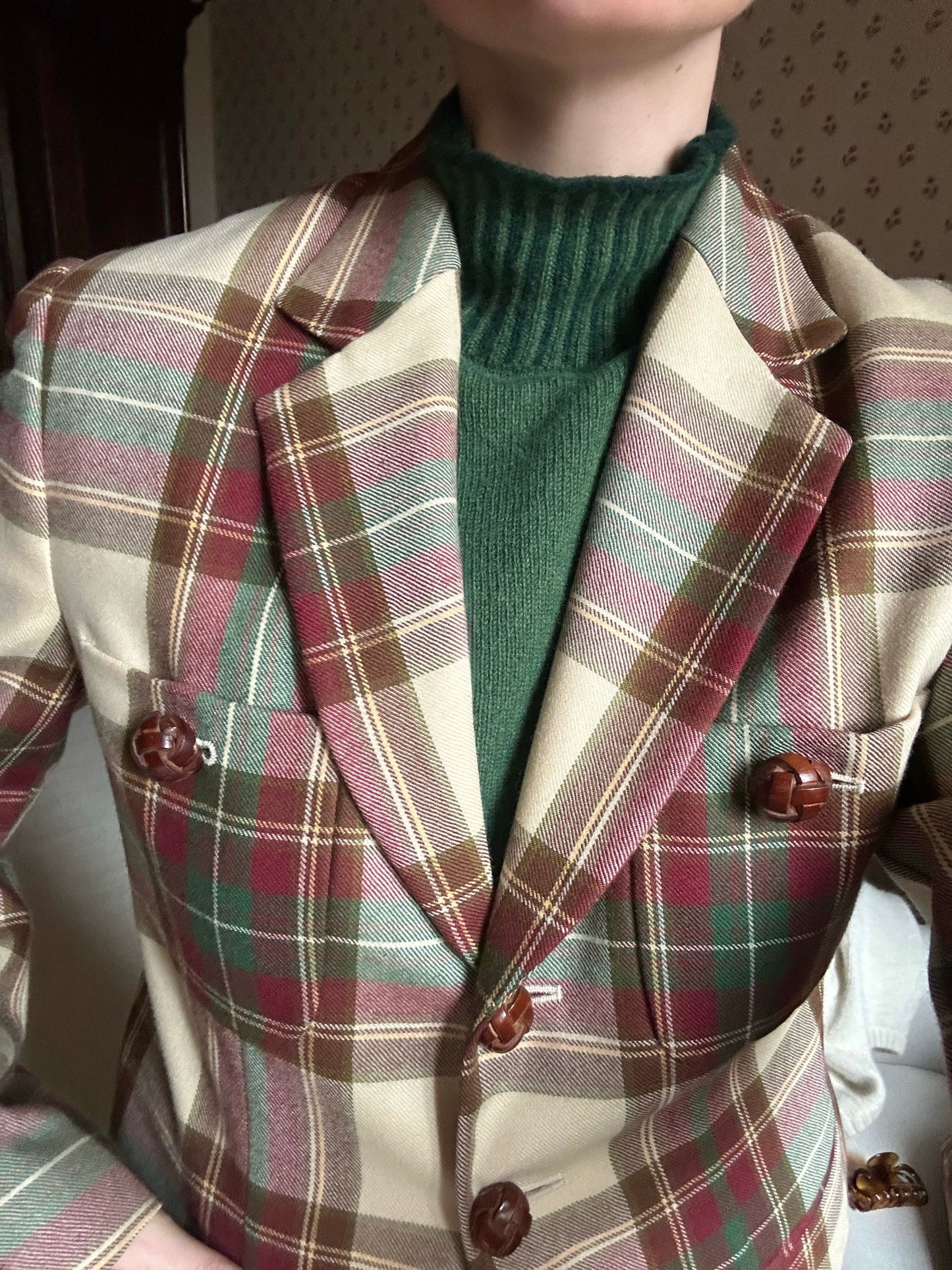 Vintage Check Pure Wool Blazer