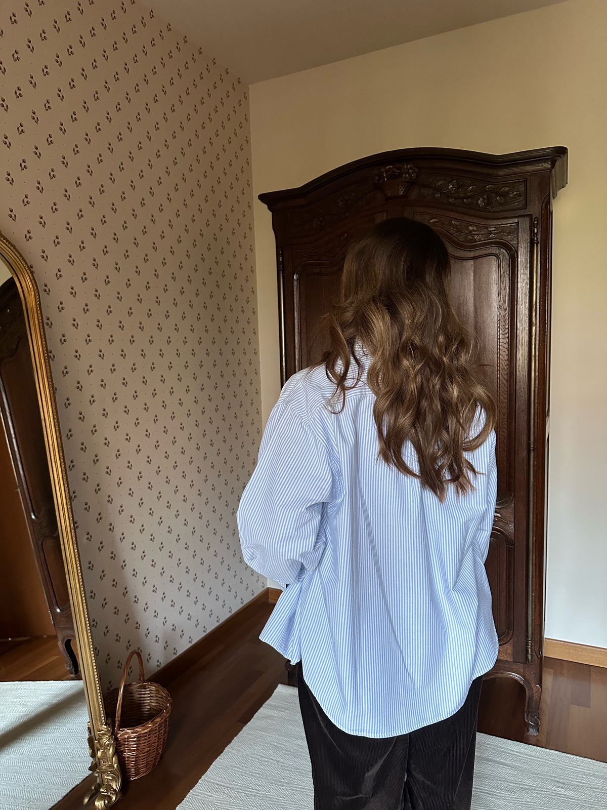 Light Blue & White Striped Cotton Shirt