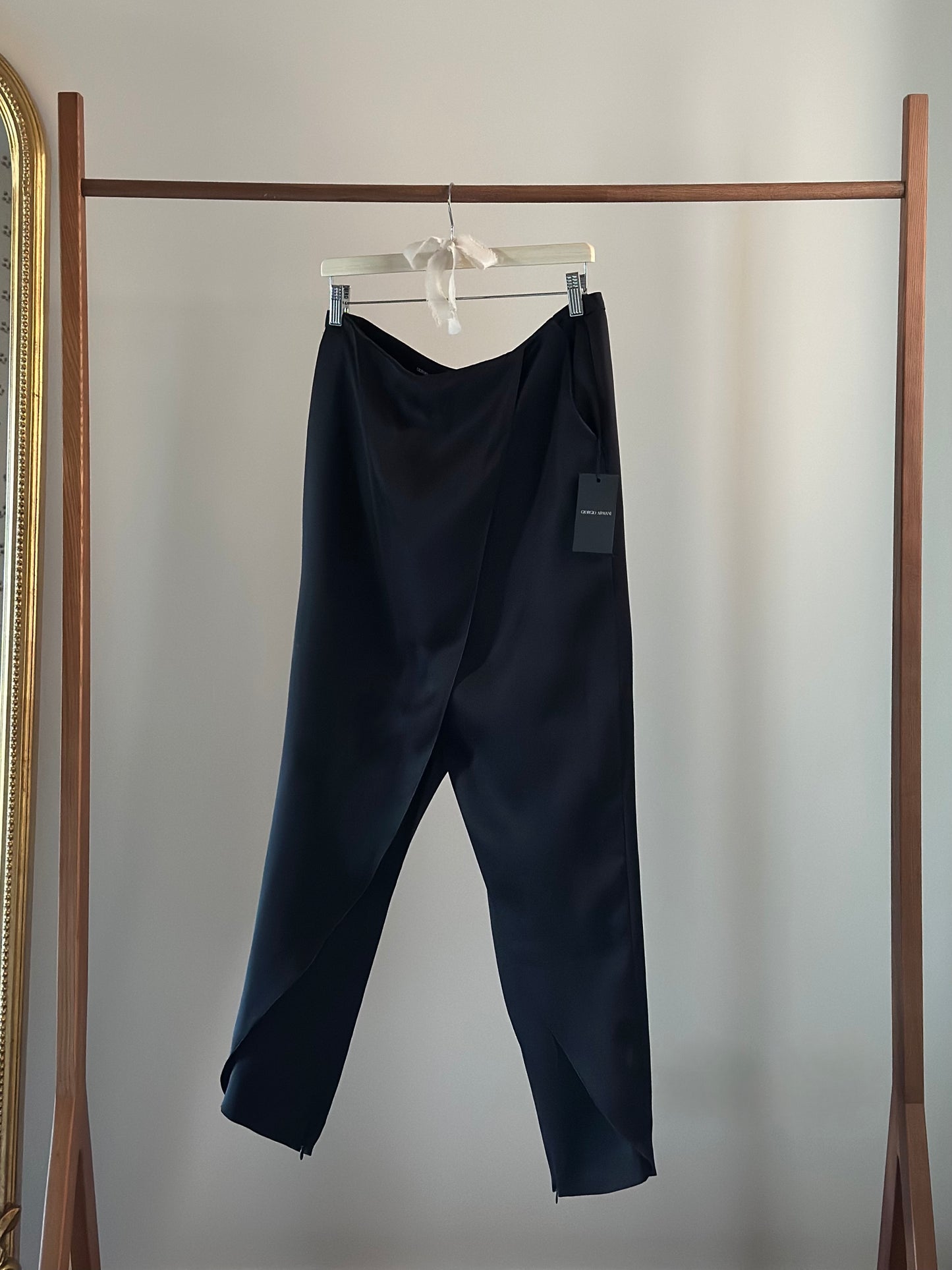 Giorgio Armani Black SatinTrousers