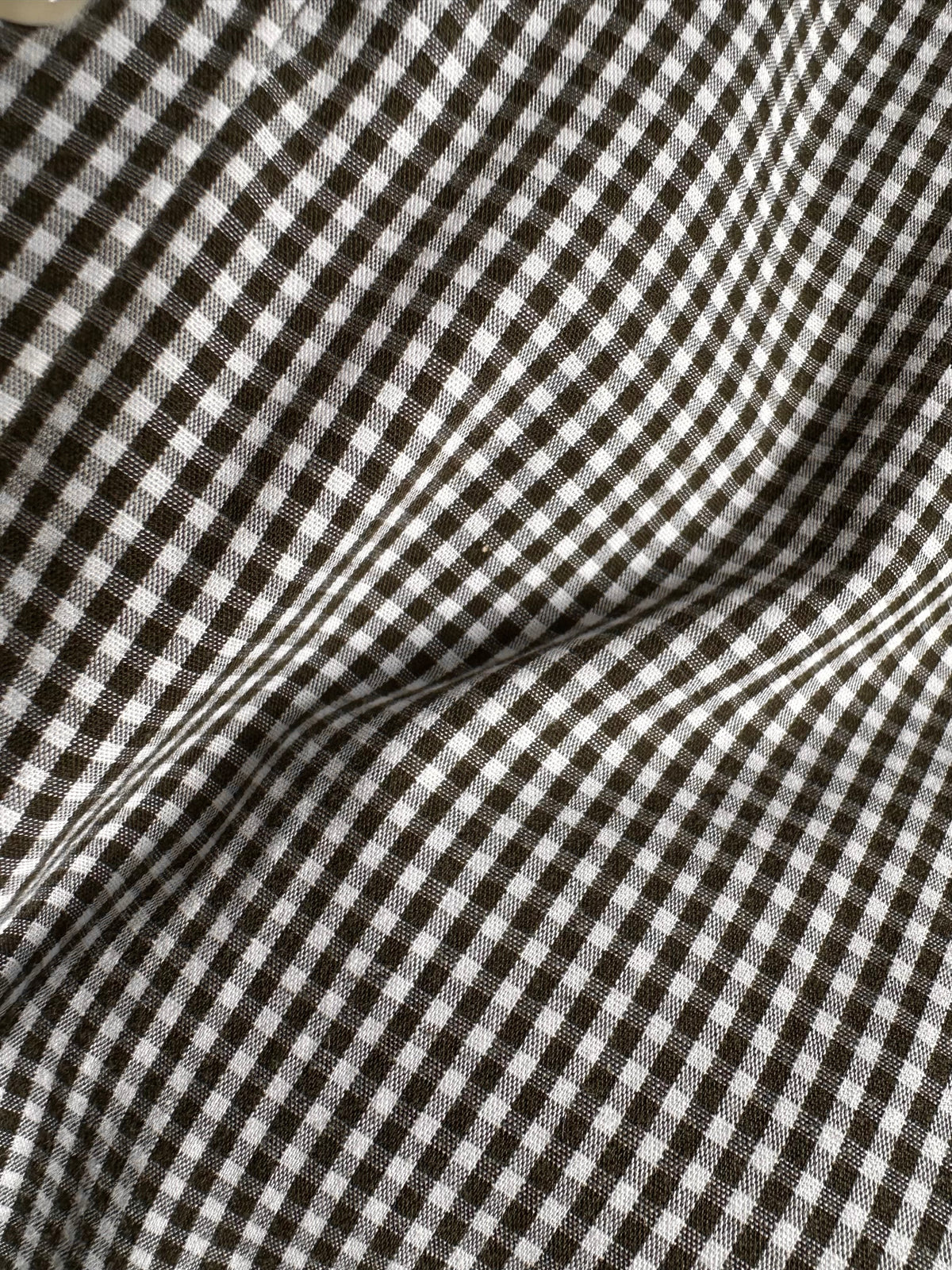 Dark Green Checkered Oversized Cotton Shirt
