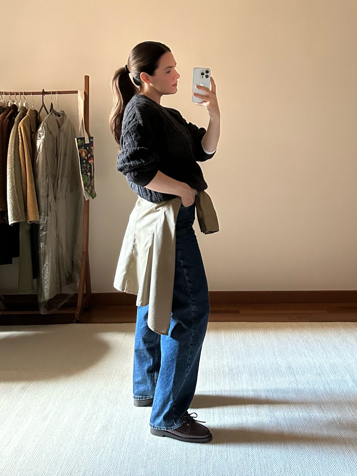 Khaki Cotton Military Shirt