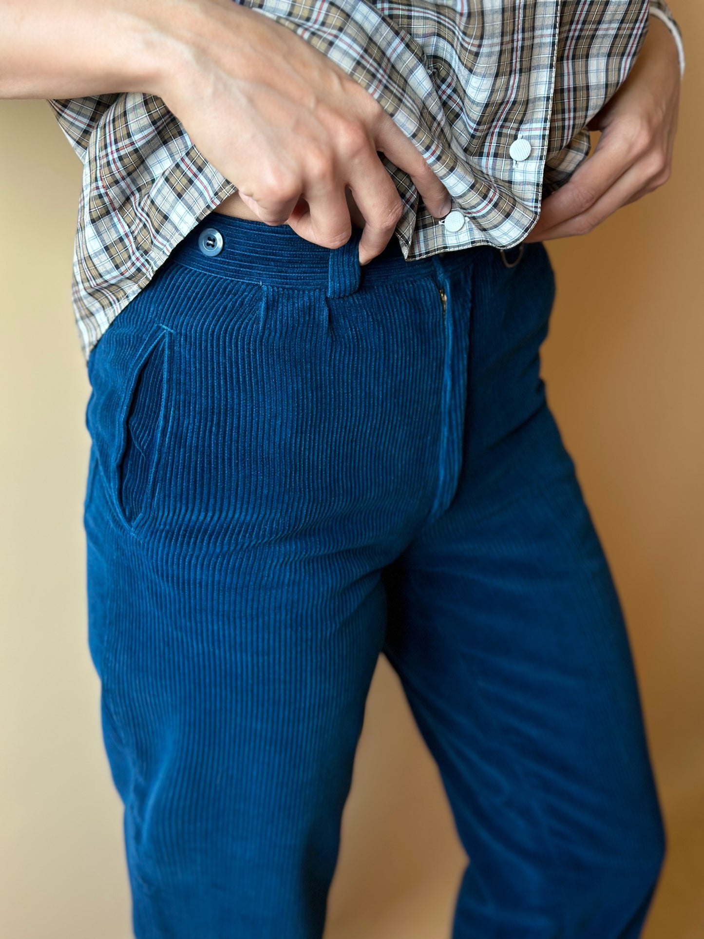 Vintage Blue Corduroy Trousers