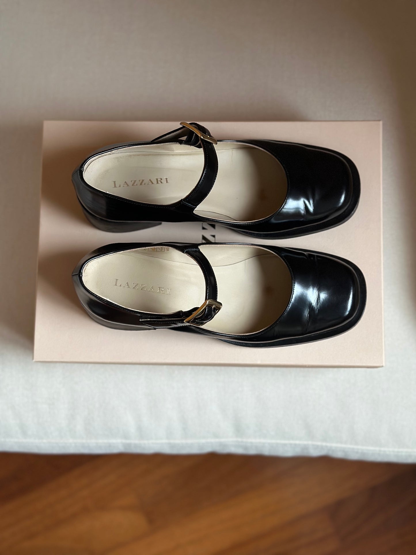 Lazzari '90s Square Toe Mary Jane Shoes