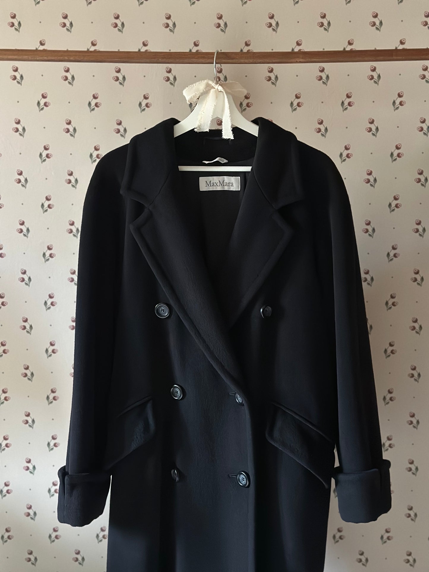 Black Max Mara Wool & Cashmere Icon Coat