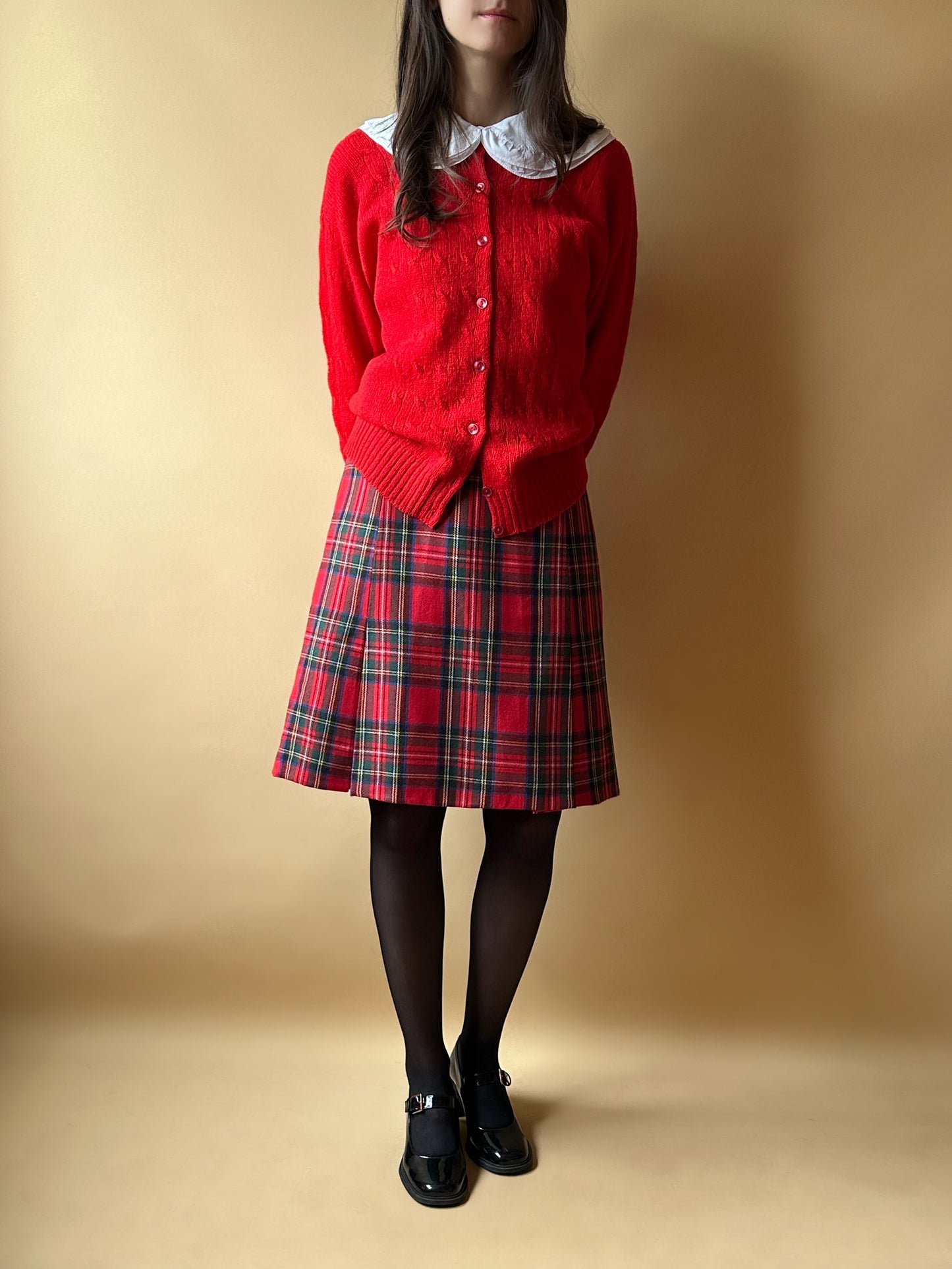 Vintage Red Tartan Skirt