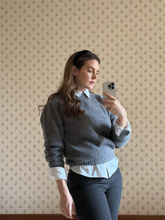 Shetland Wool Gray Sweater