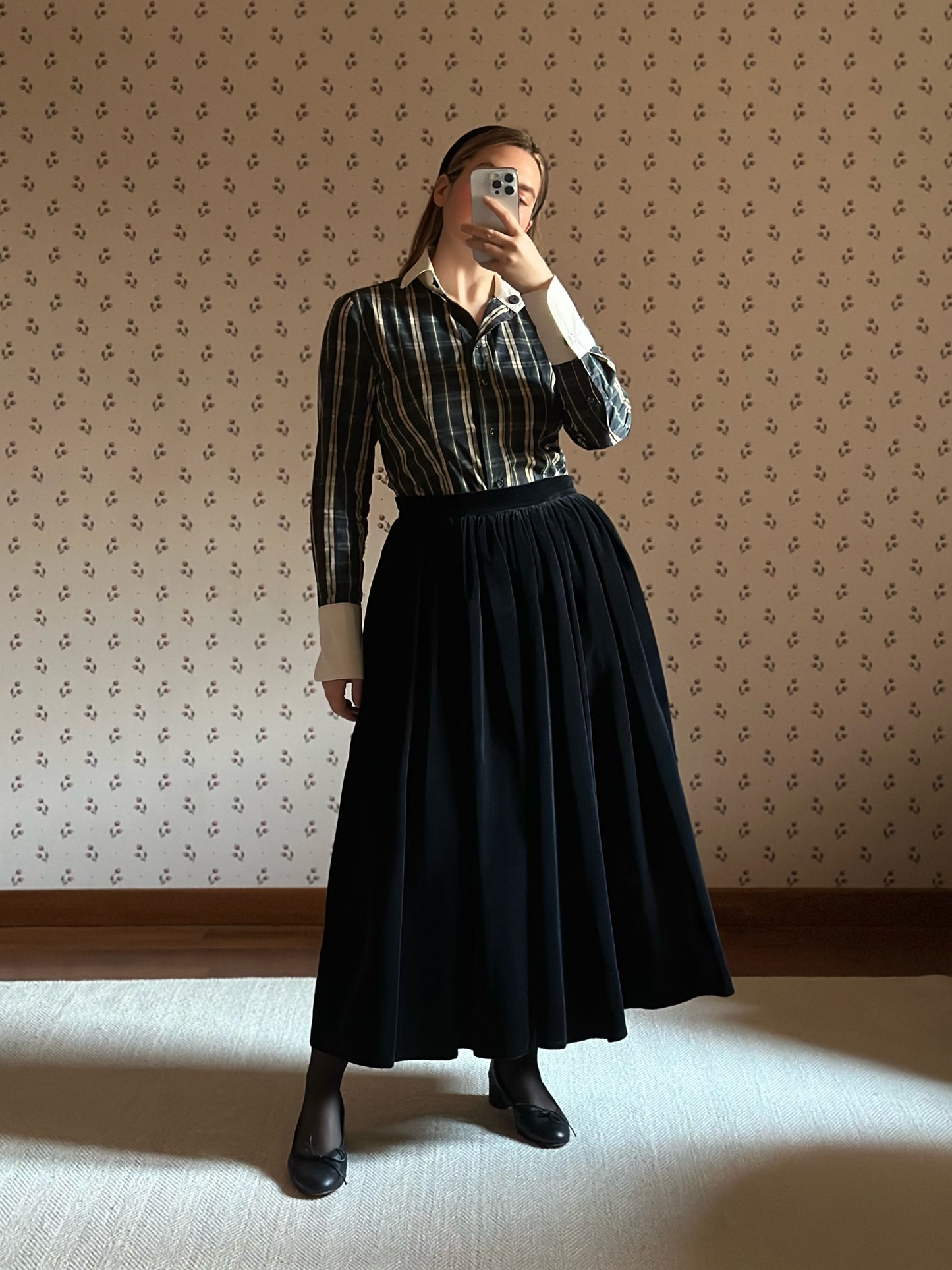 Black Velvet Circle Skirt