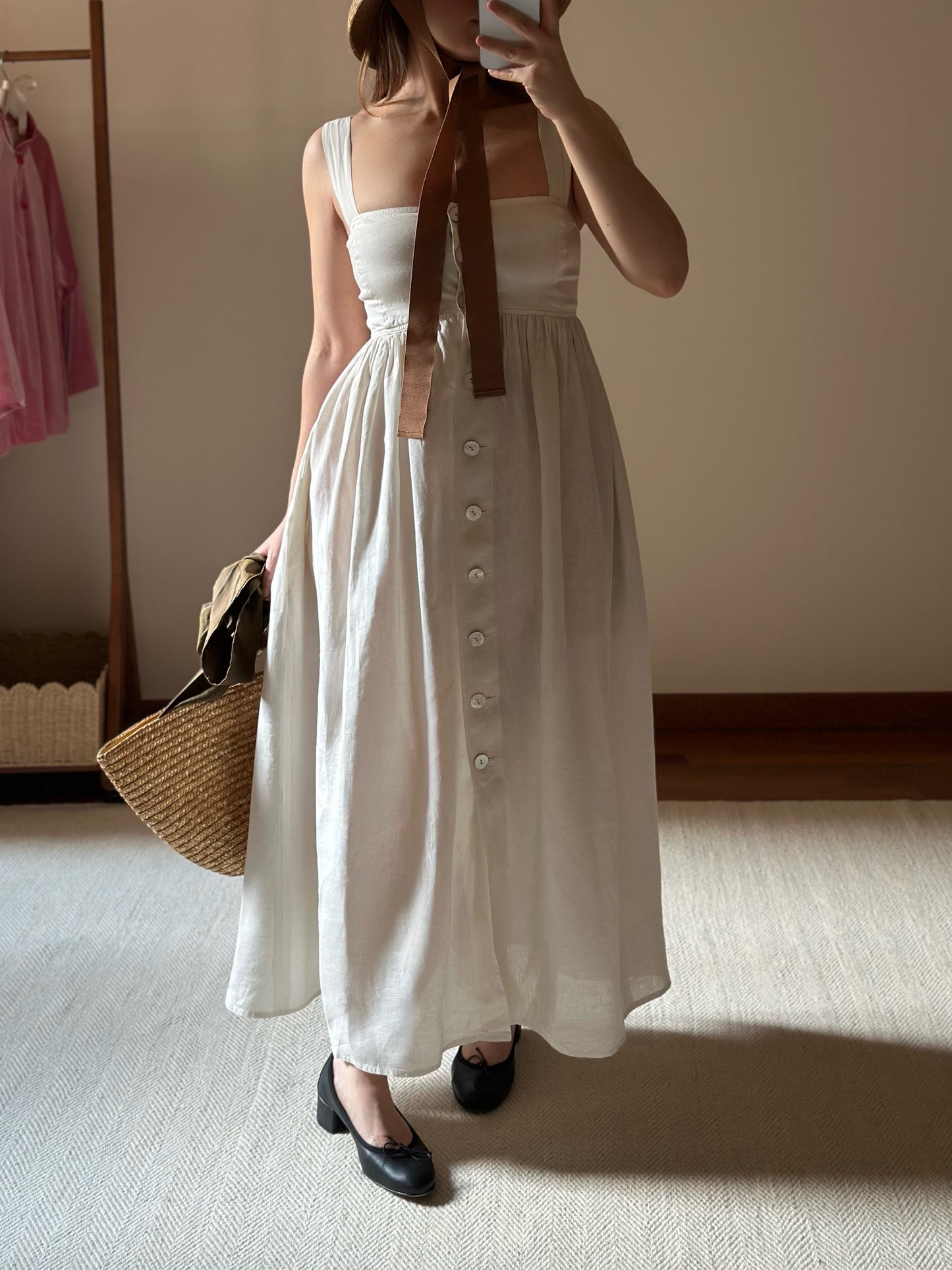 Max Mara Empire Waist Linen Dress