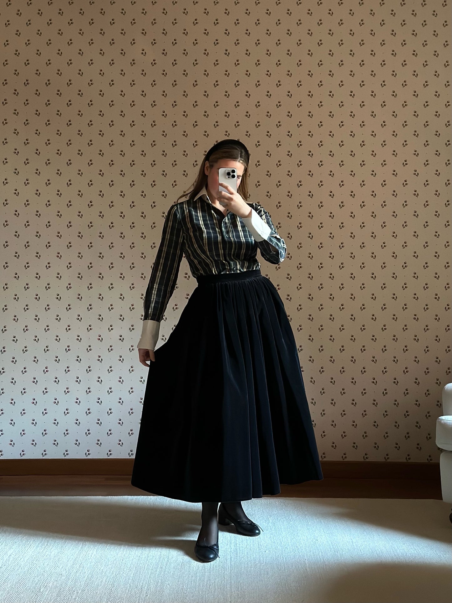 Black Velvet Circle Skirt