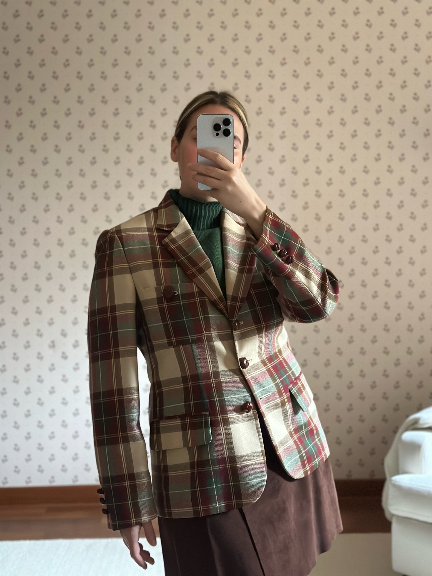 Vintage Check Pure Wool Blazer