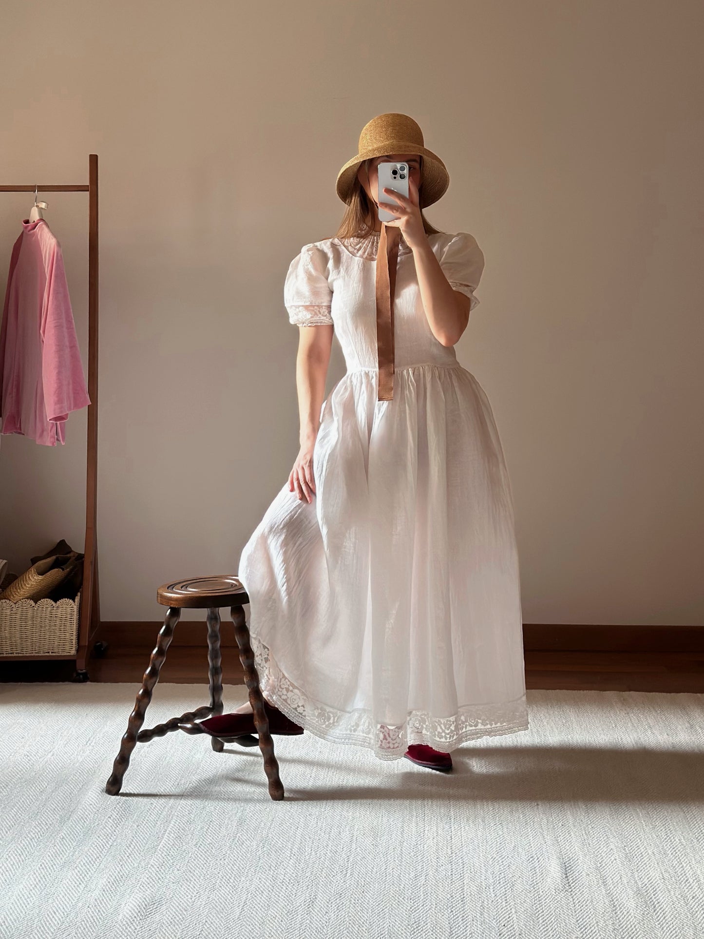 Long White Cotton Dress