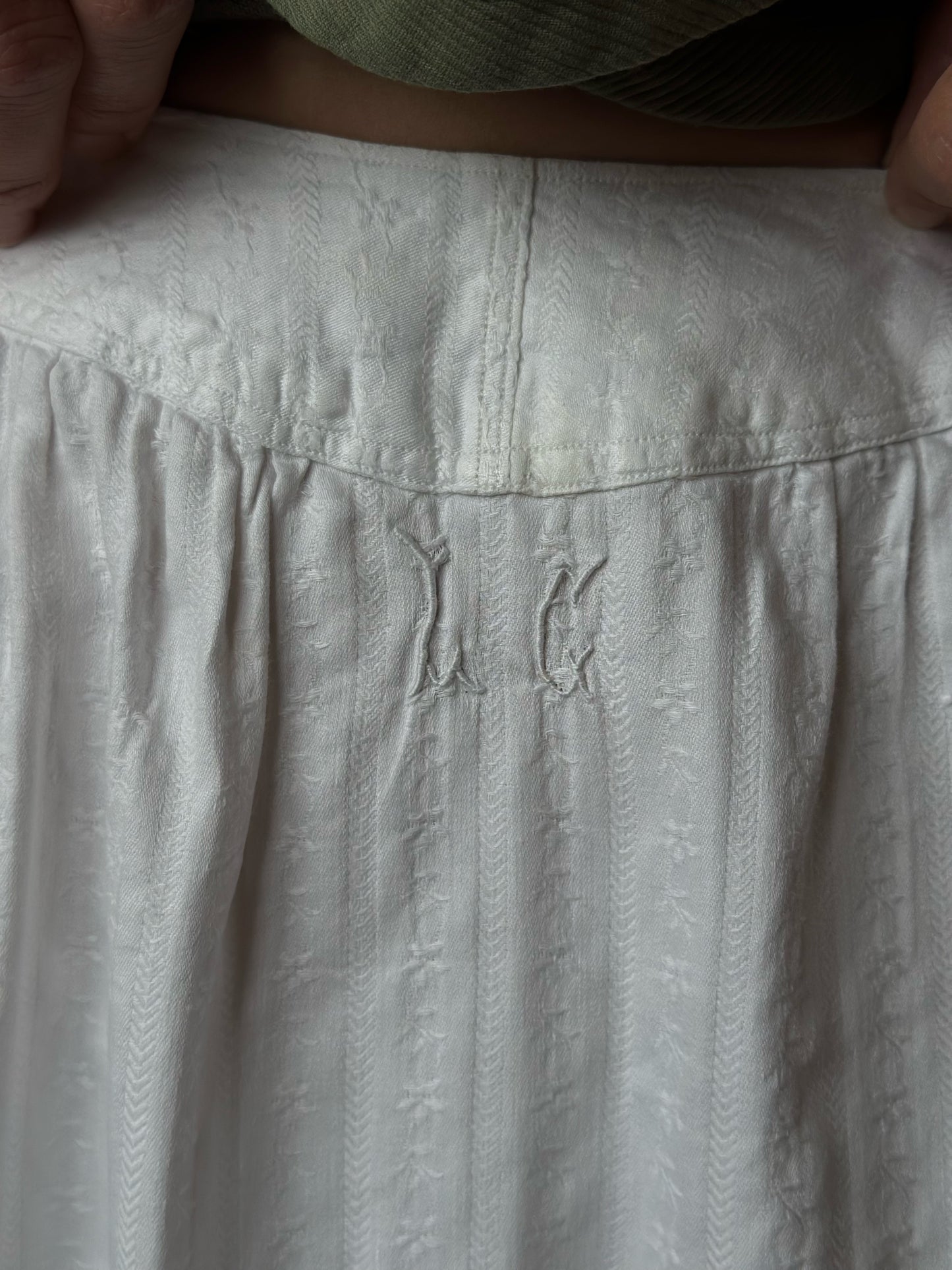 Antique Romantic French Cotton Skirt