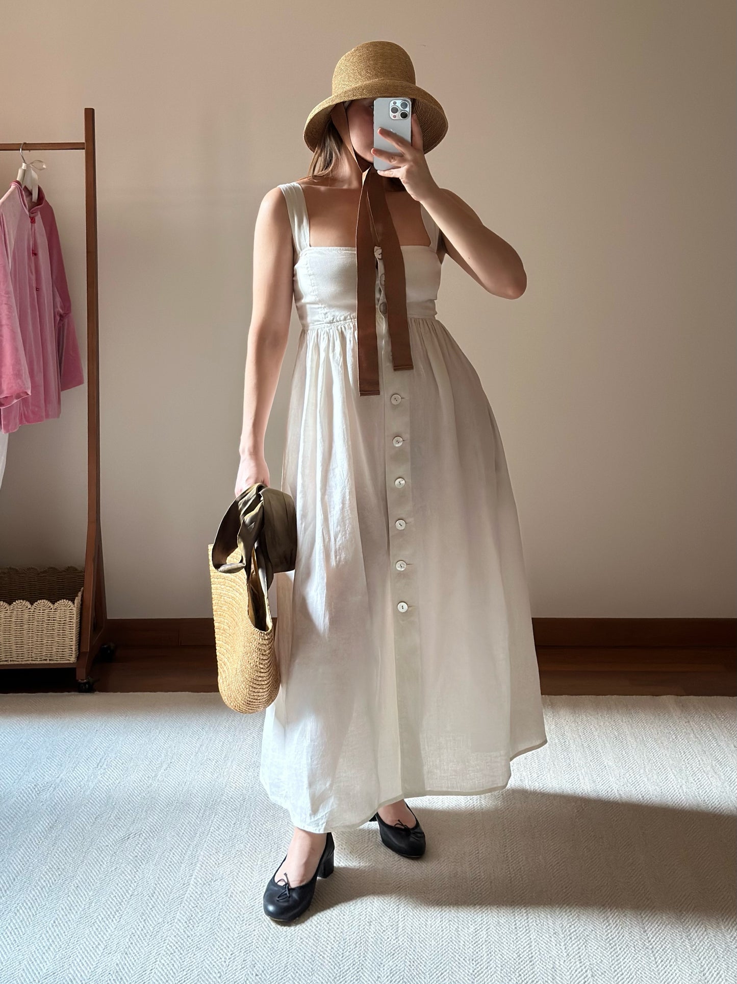 Max Mara Empire Waist Linen Dress